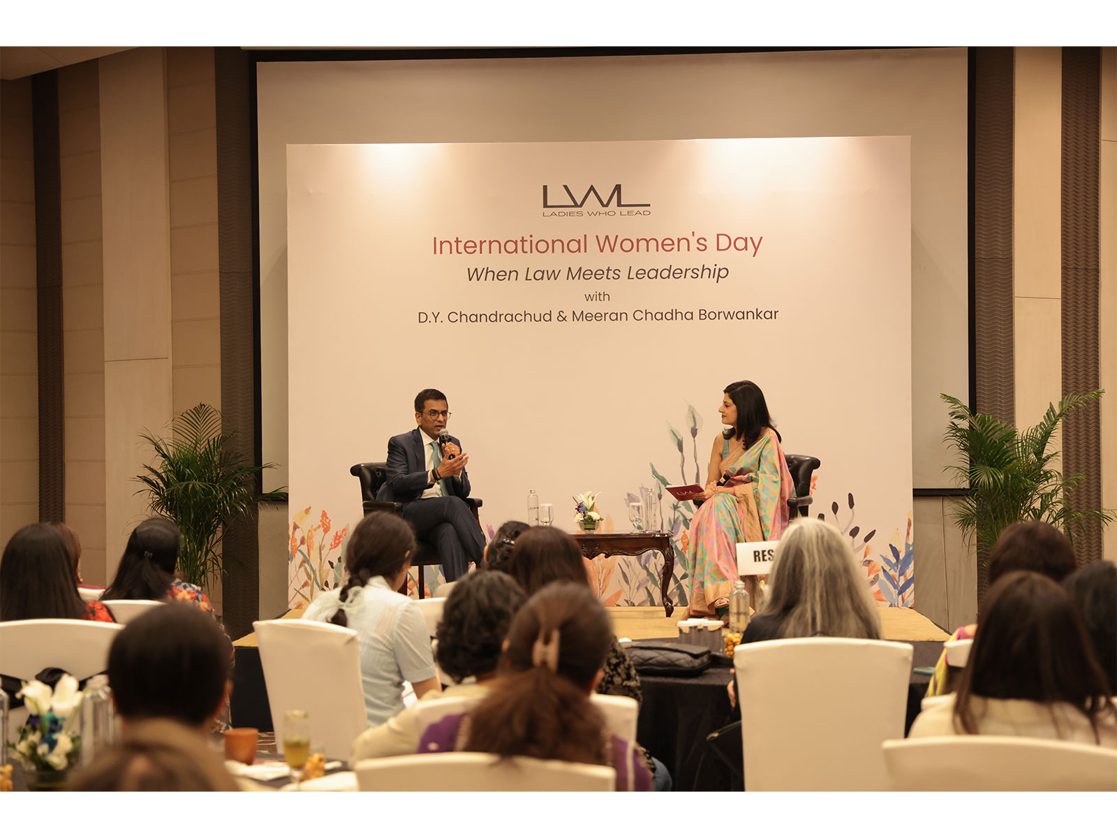 L to R - D.Y. Chandrachud (former Chief Justice of India), Aabha Bakaya (Founder of Ladies Who Lead) L to R - D.Y. Chandrachud (former Chief Justice of India), Aabha Bakaya (Founder of Ladies Who Lead)