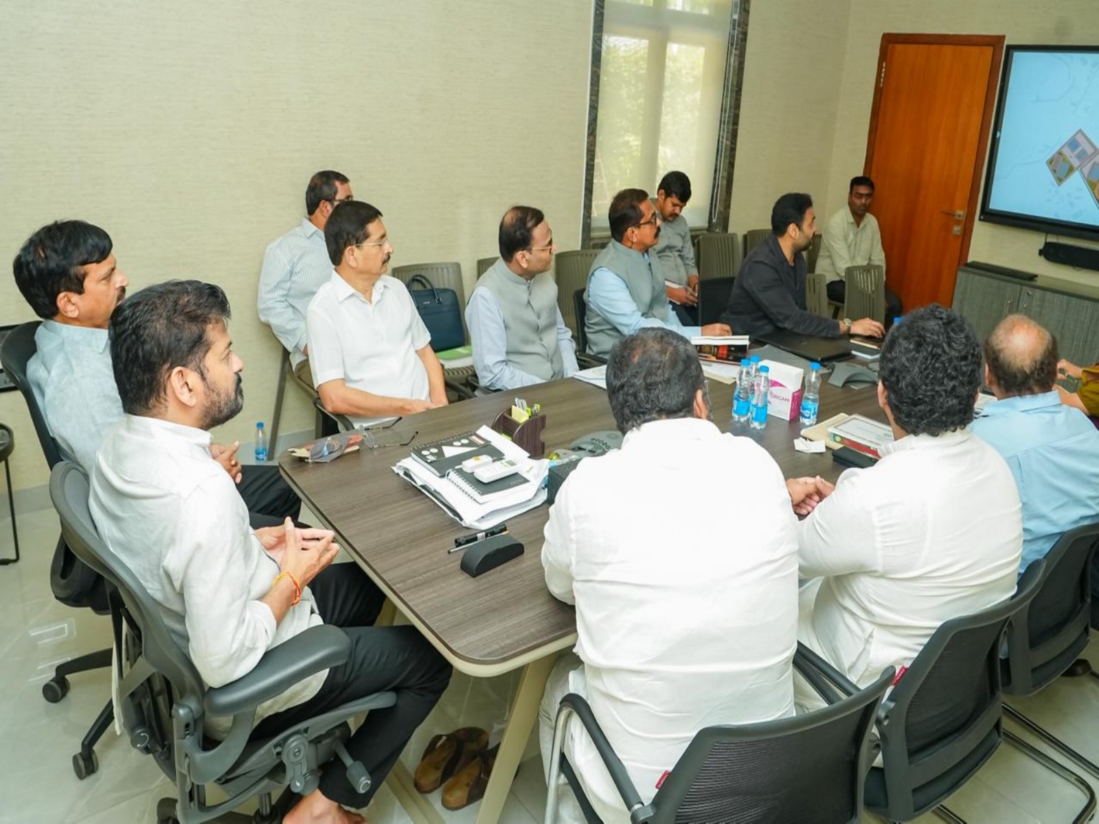 Telangana CM Revanth Reddy at a review meeting (Photo/X@revanth_anumula) Telangana CM Revanth Reddy at a review meeting (Photo/X@revanth_anumula)