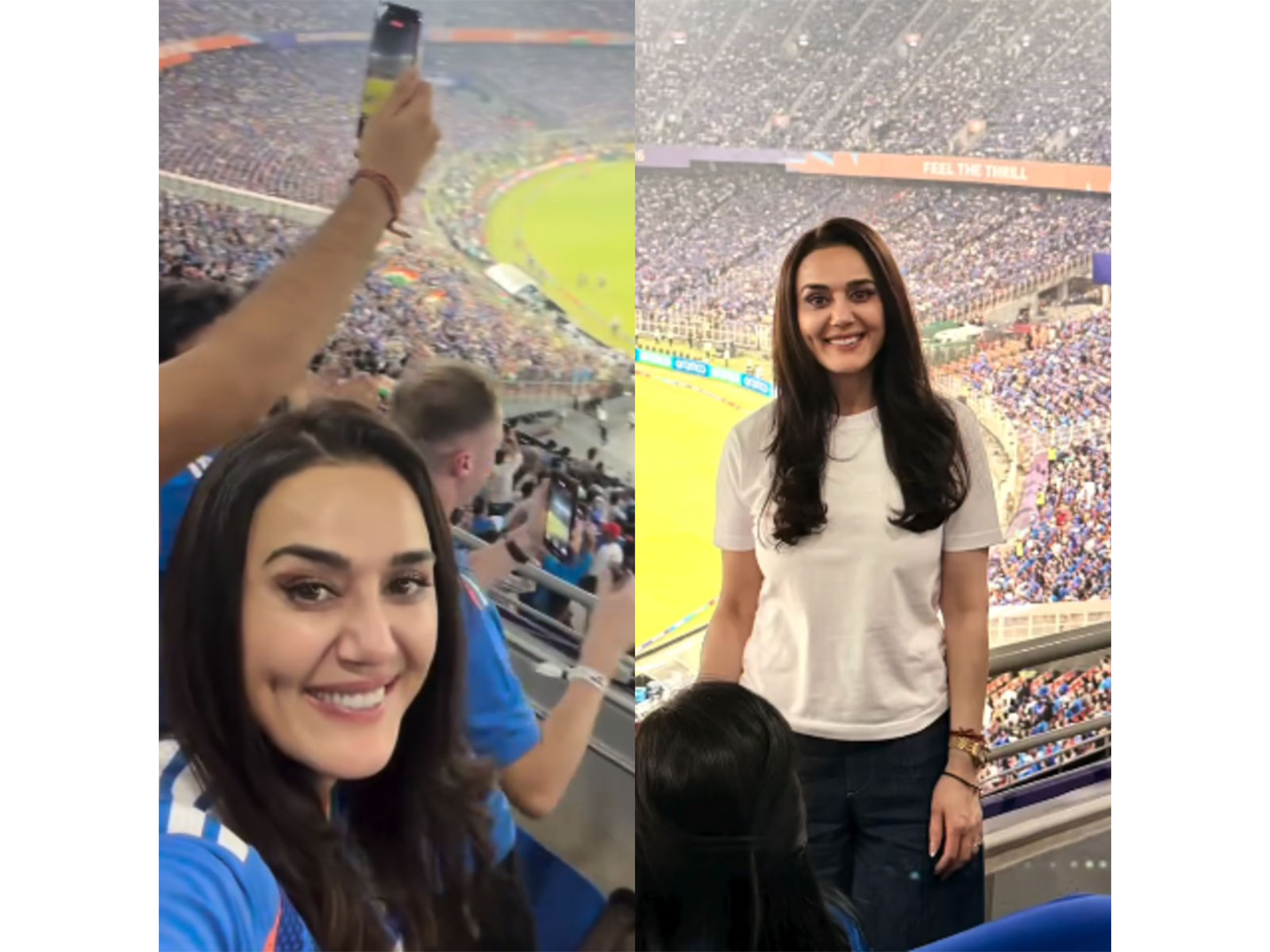 Preity Zinta celebrates India's win (Photo/Instagram@realpz)