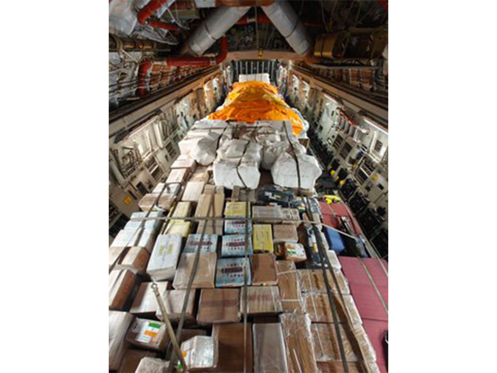 The aid package being sent to Madagascar (Photo/@MEAIndia)