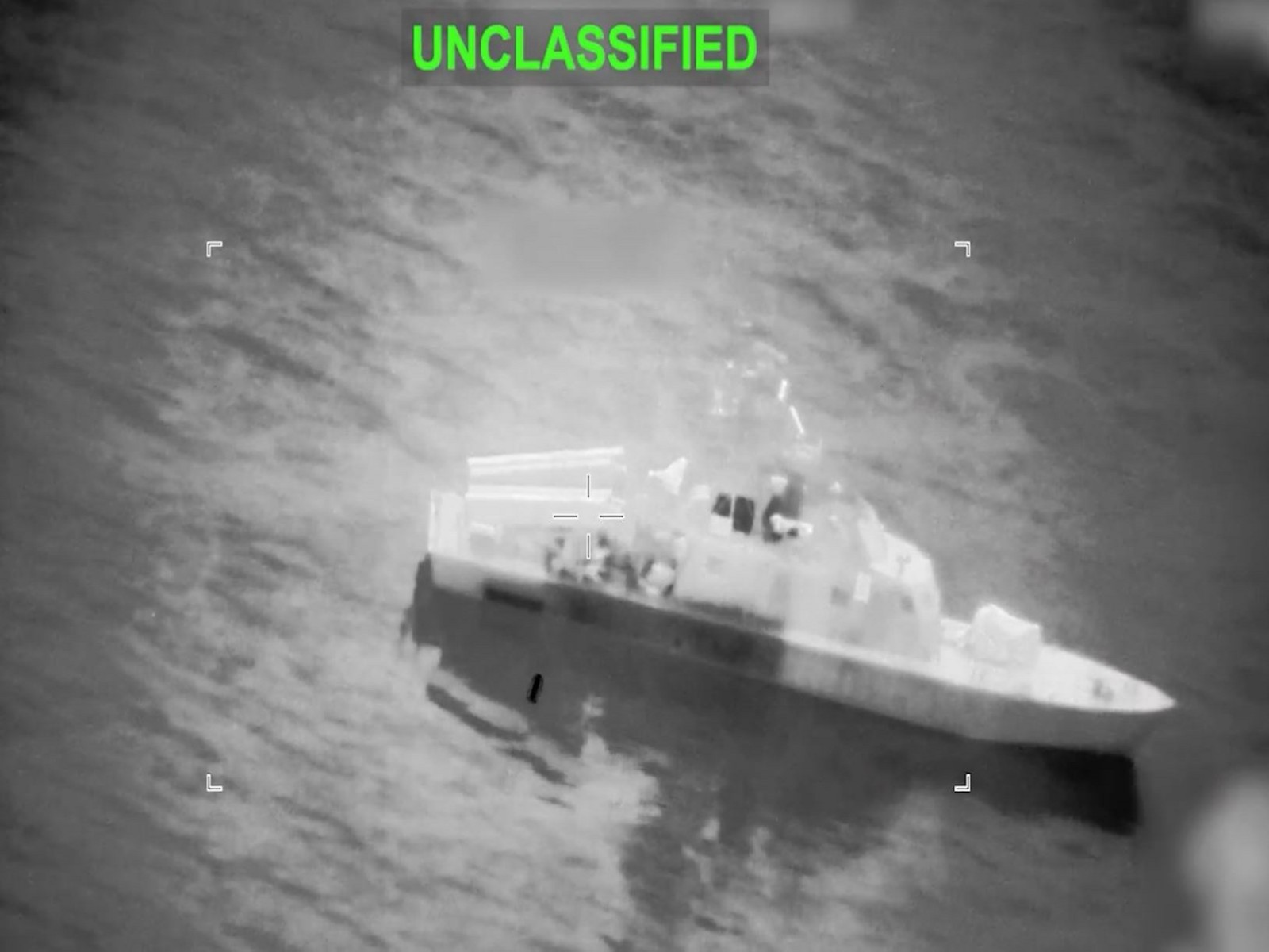 An Iranian vessel prior to being bombed by US Forces (Photo/CENTCOM)