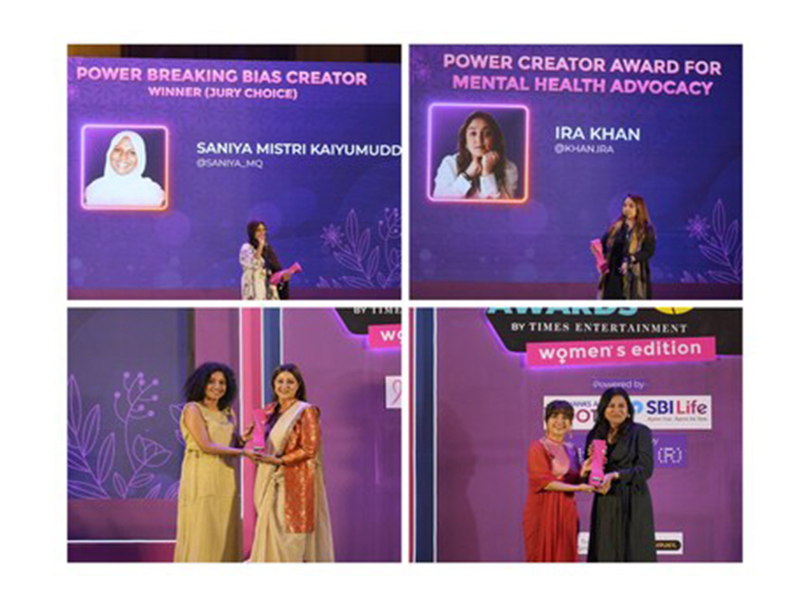 Winners and Presenters of Power Creator Awards - Women's Edition by Times Entertainment