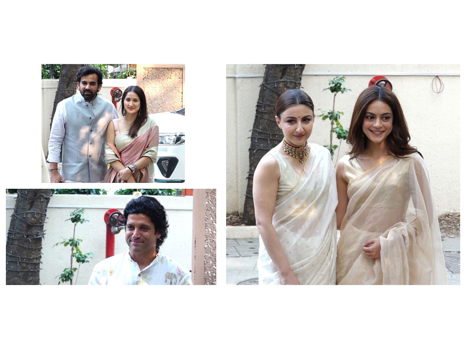 Zaheer-Sagarika, Soha, Anya, Farhan (Image source: ANI)