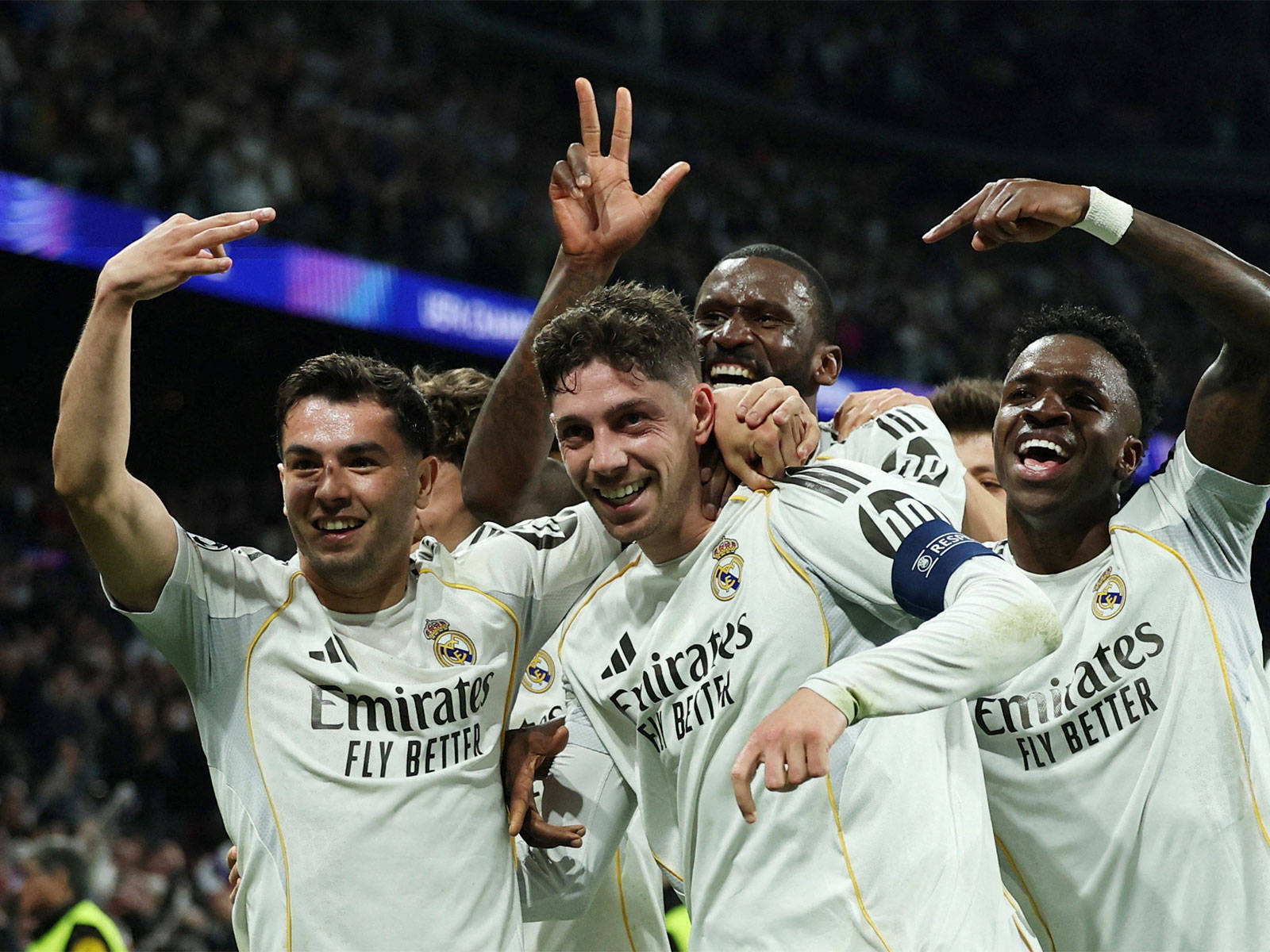 Real Madrid players celebrating (Photo: Reuters)