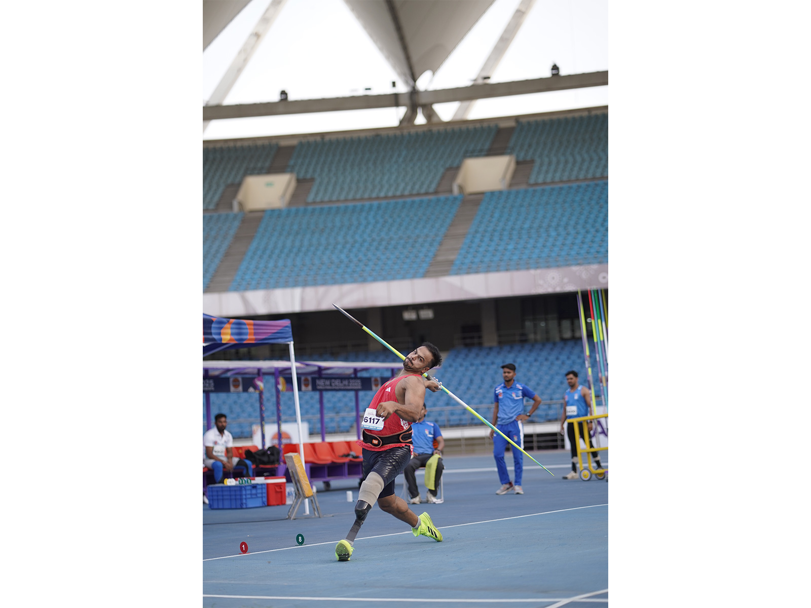 Sumit Antil in action during New Delhi 2026 World Para Athletics Grand Prix (Image: PCI media)