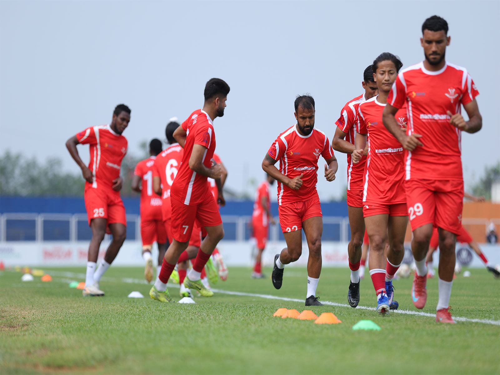 Namdhari SA players training. (Photo/AIFF Media)