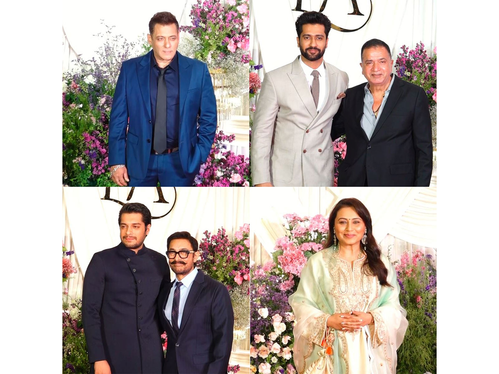 Salman Khan, Vicky Kaushal, Rani Mukerji, Aamir Khan at Sooraj Barjatya's family event (Photo/ANI)