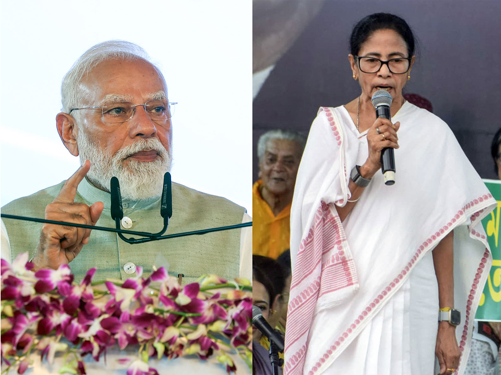 PM Narendra Modi (L) and West Bengal CM Mamata Banerjer (R) (File Photo/ANI) PM Narendra Modi (L) and West Bengal CM Mamata Banerjer (R) (File Photo/ANI)