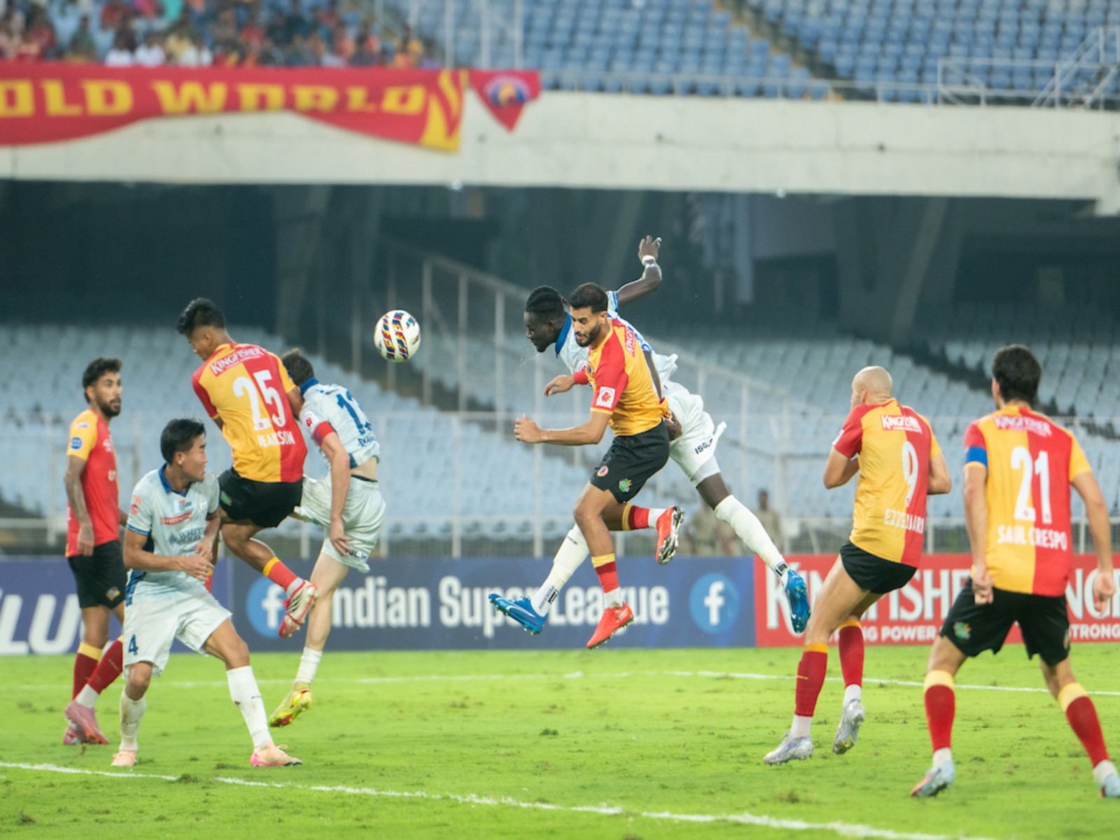 East Bengal FC and Kerala Blasters players in action (Photo: AIFF Media) East Bengal FC and Kerala Blasters players in action (Photo: AIFF Media)
