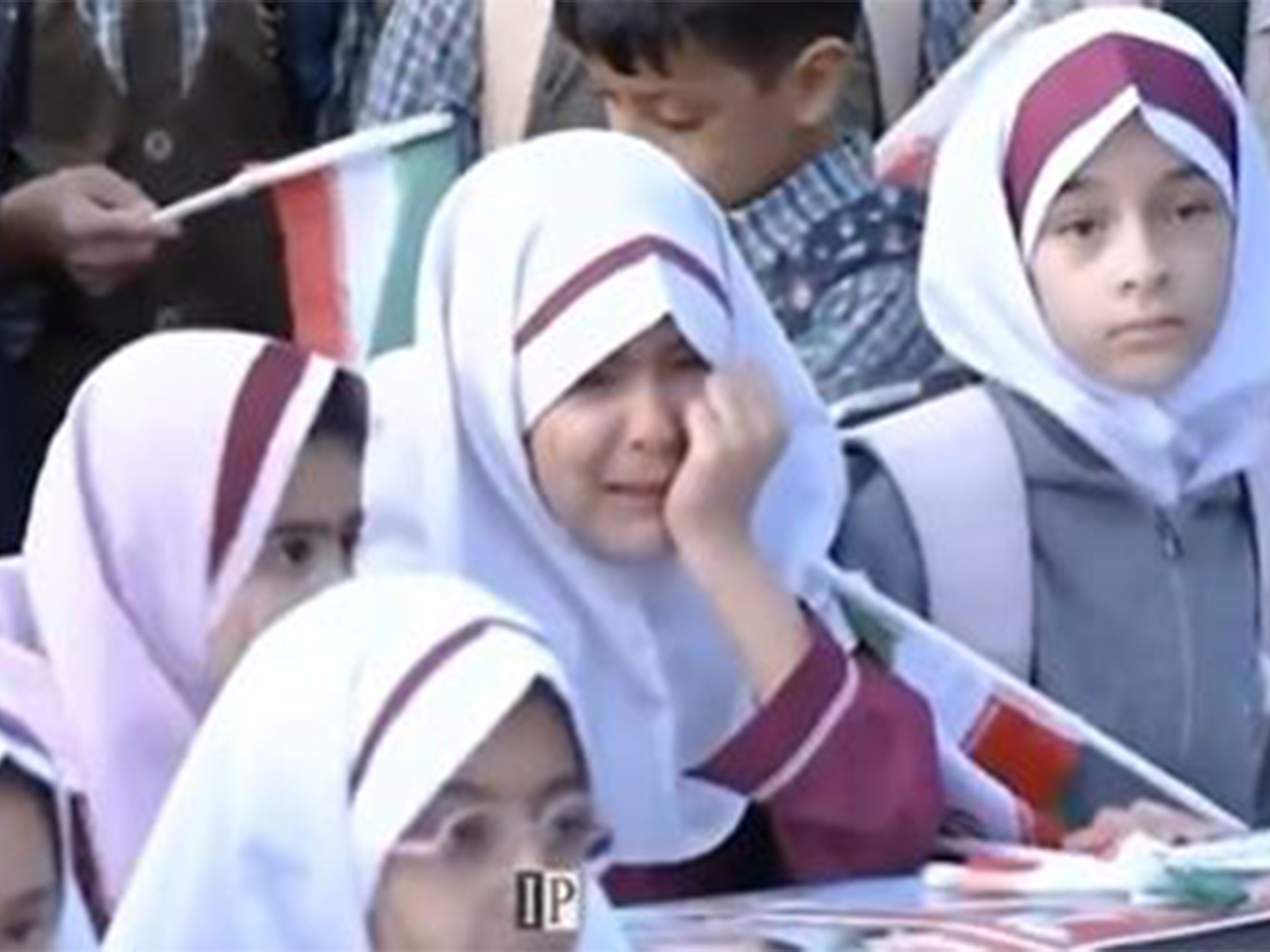 Students protesting outside United Nation Commission Office in Tehran. (Photo/Islamic Republic of Iran Broadcasting via ANI)