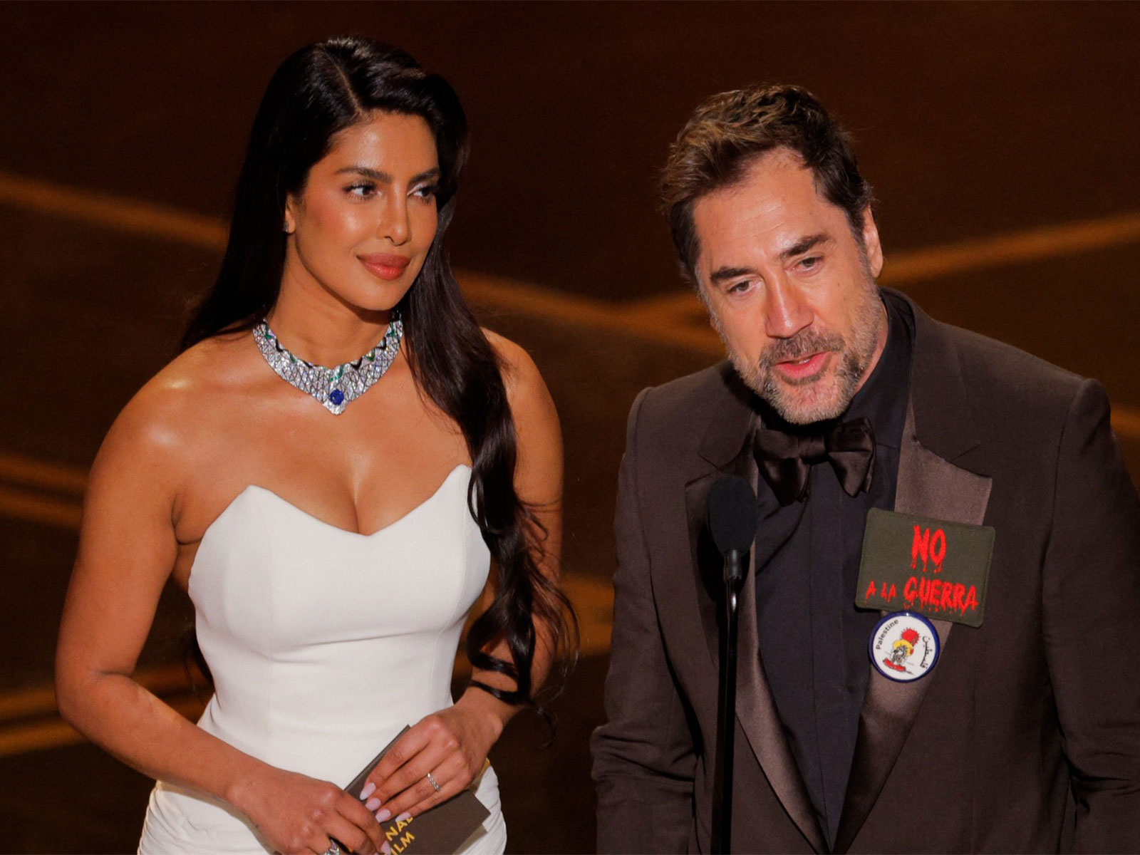 Priyanka Chopra with Javier Bardem (Photo/Reuters) Priyanka Chopra with Javier Bardem (Photo/Reuters)