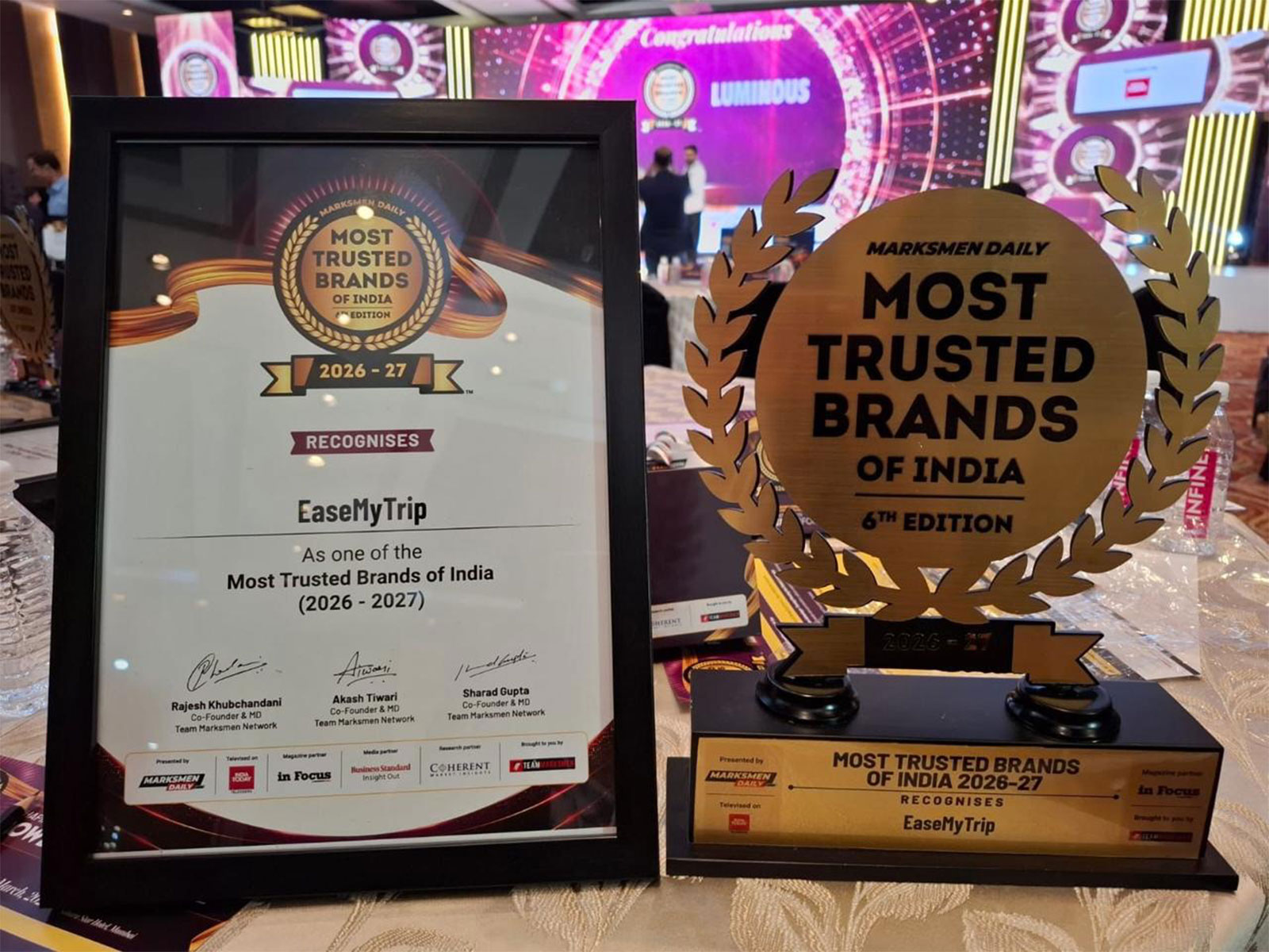 EaseMyTrip recognised among