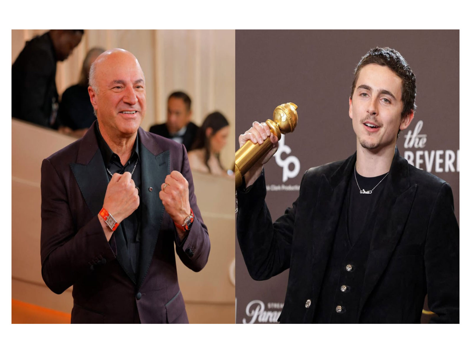 Kevin O'Leary (L) Timothee Chalamet (R) (Photo/Reuters) Kevin O'Leary (L) Timothee Chalamet (R) (Photo/Reuters)