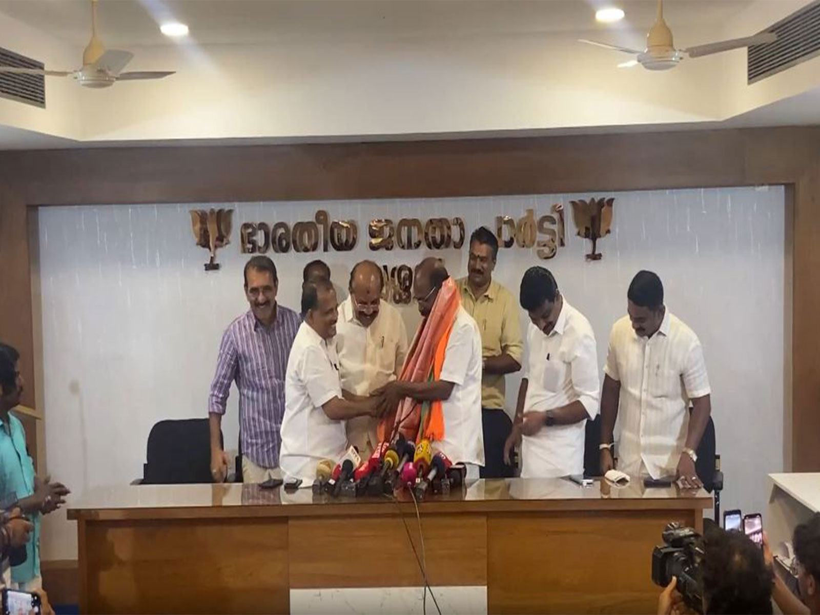 Nattika MLA CC Mukundan joins BJP (Photo/ANI) Nattika MLA CC Mukundan joins BJP (Photo/ANI)