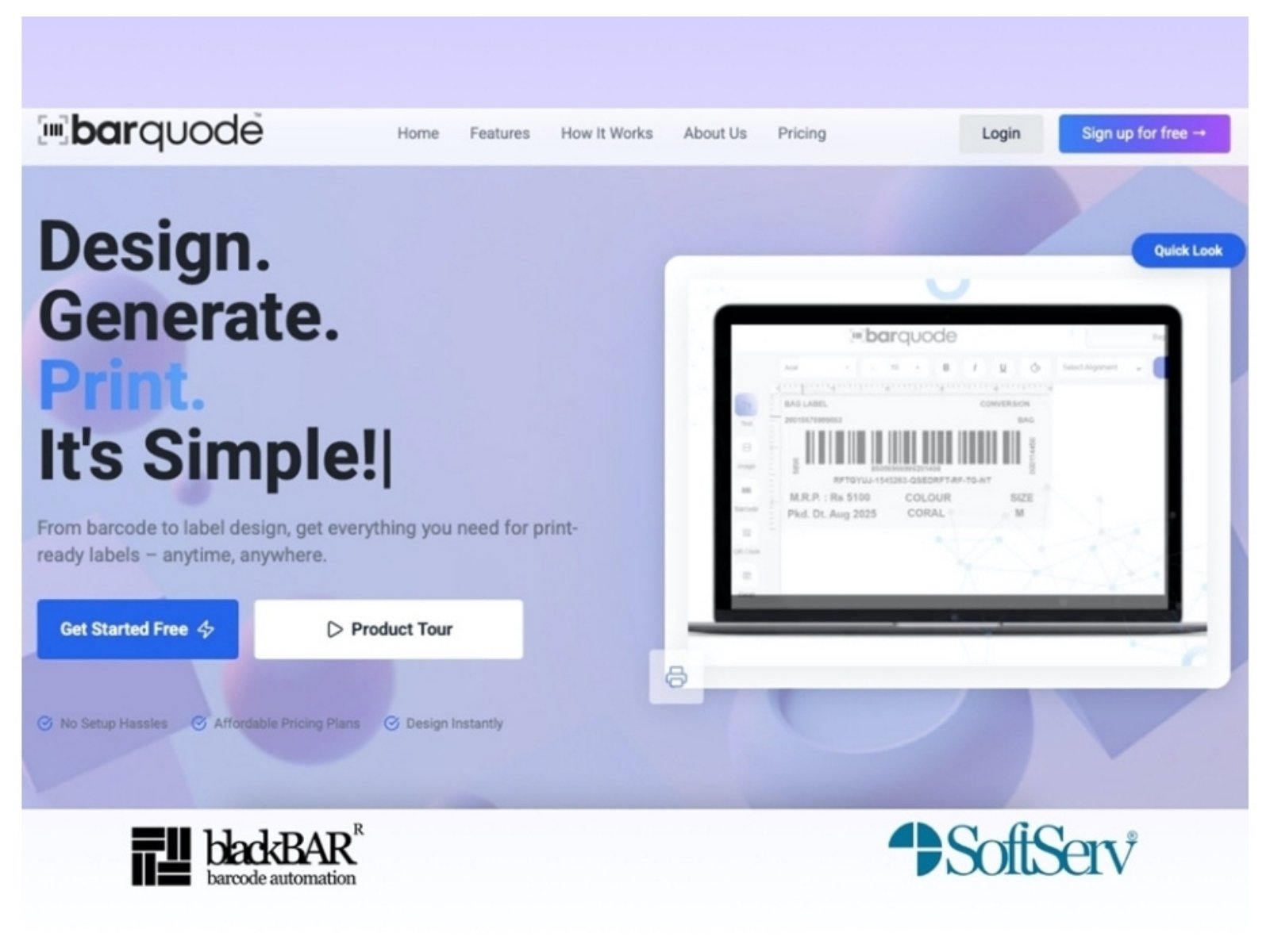 SoftServ Launches BARQUODE for Barcode Label Design SoftServ Launches BARQUODE for Barcode Label Design
