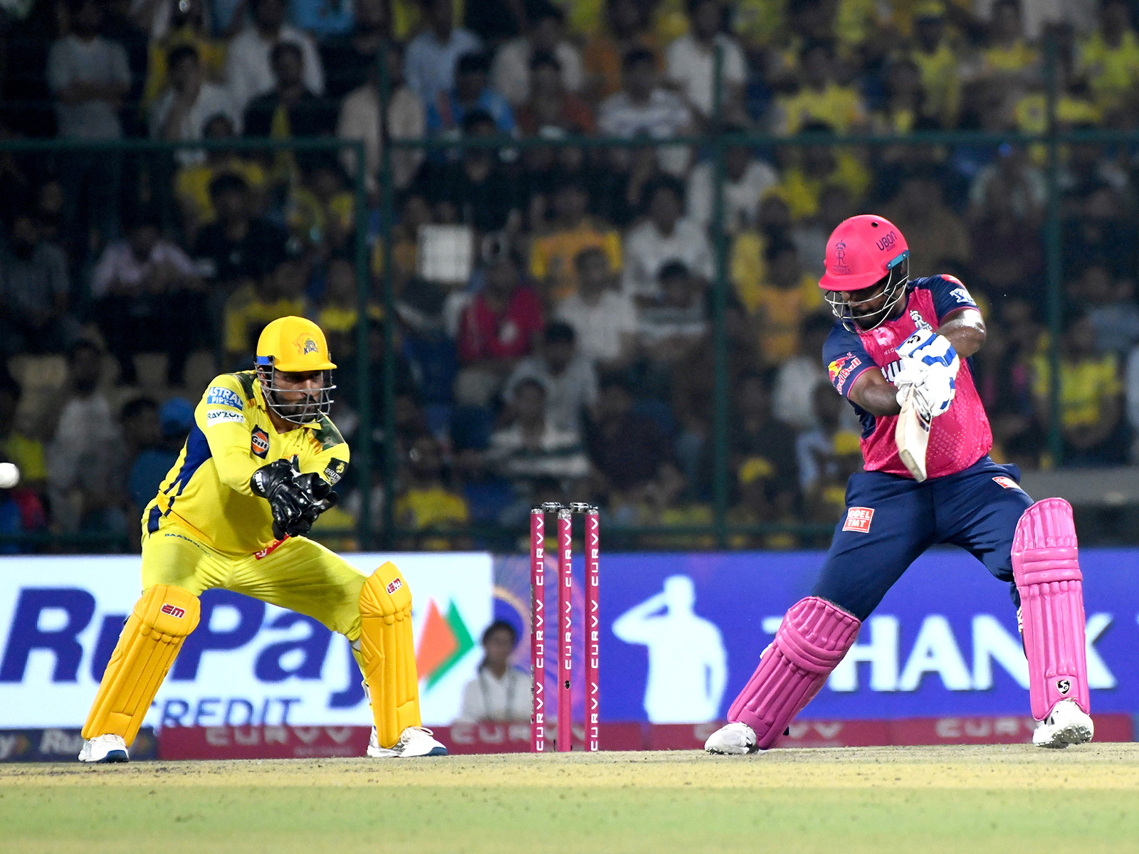 CSK and RR players in action during an IPL match (Photo: ANI)