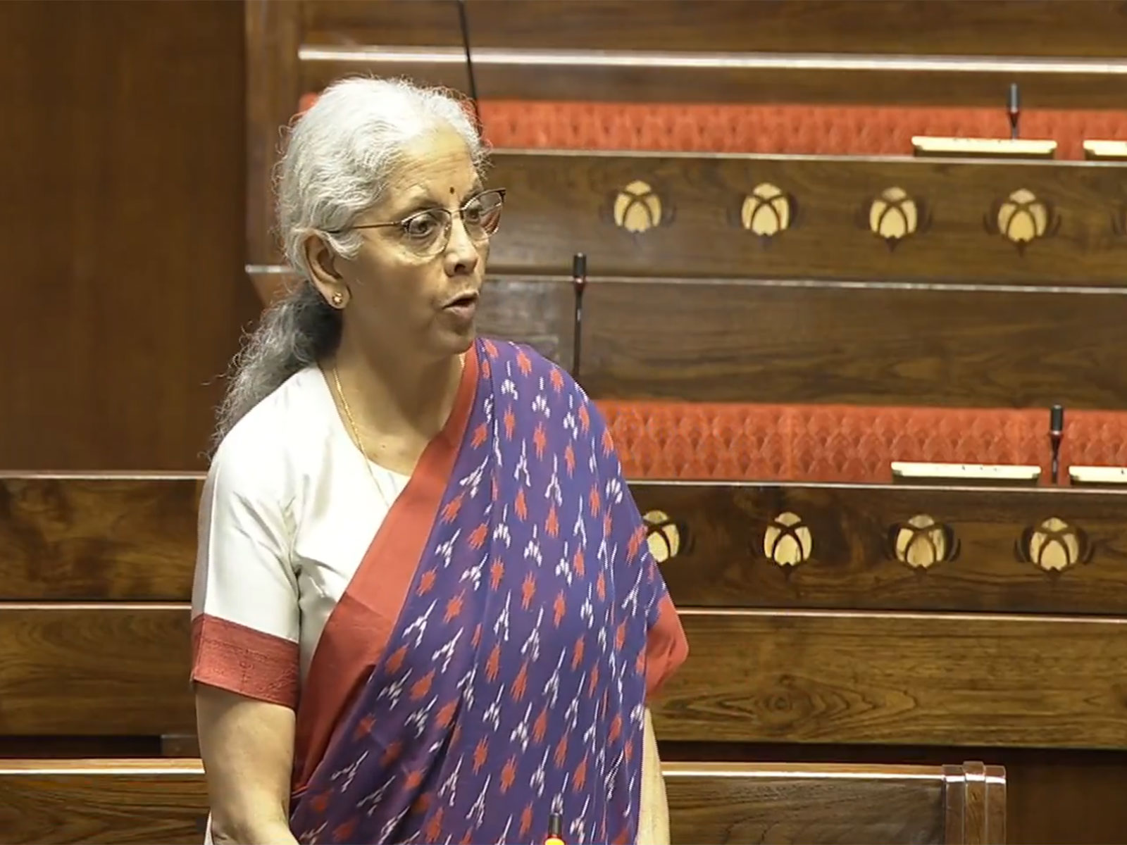 Union Minister of Finance and Corporate Affairs Nirmala Sitharaman (Photo/@SansadTV)