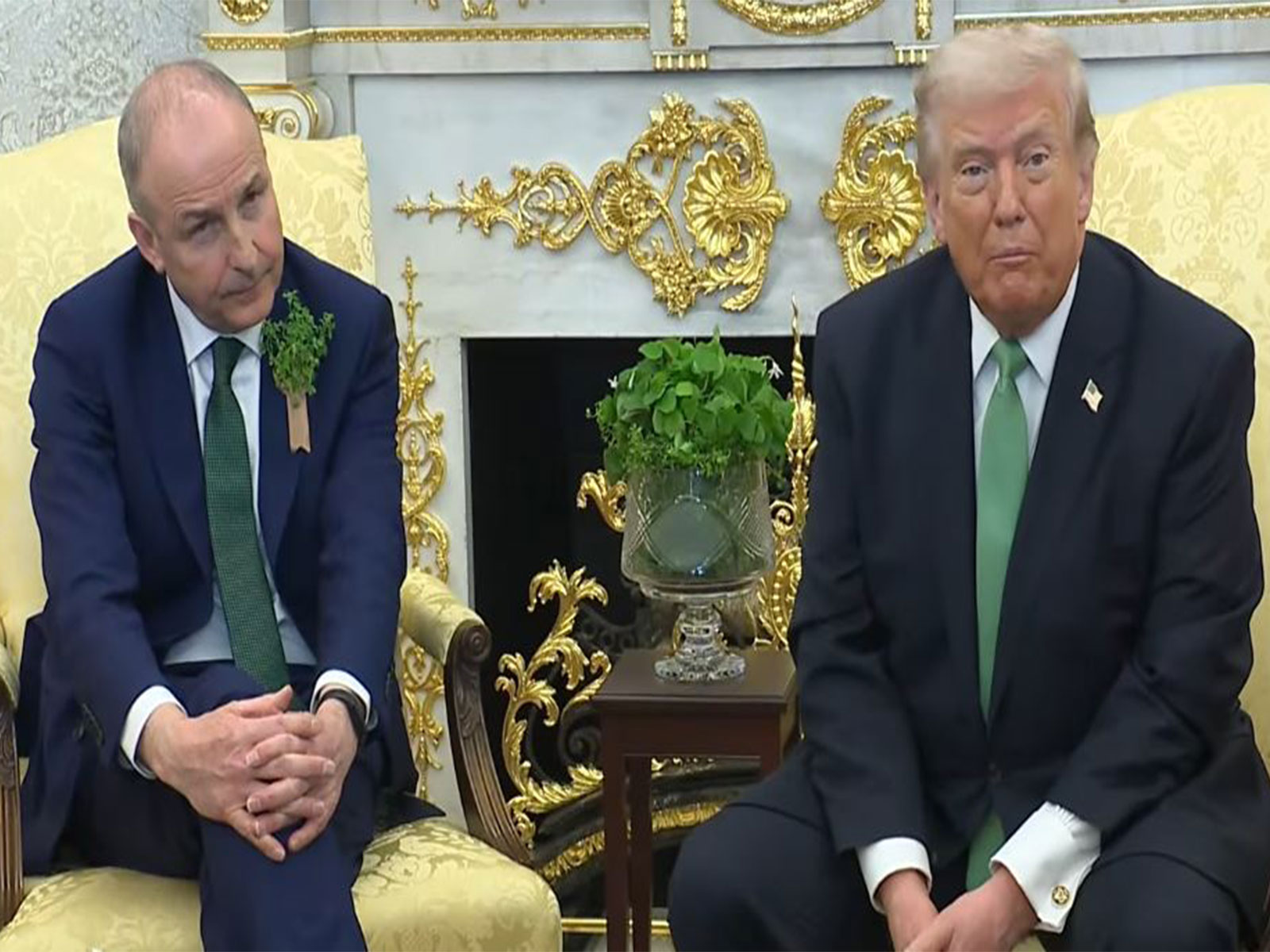 US President Donald Trump with Irish Prime Minister Micheál Martin at the White House (Photo/YoutubeWhiteHouse)