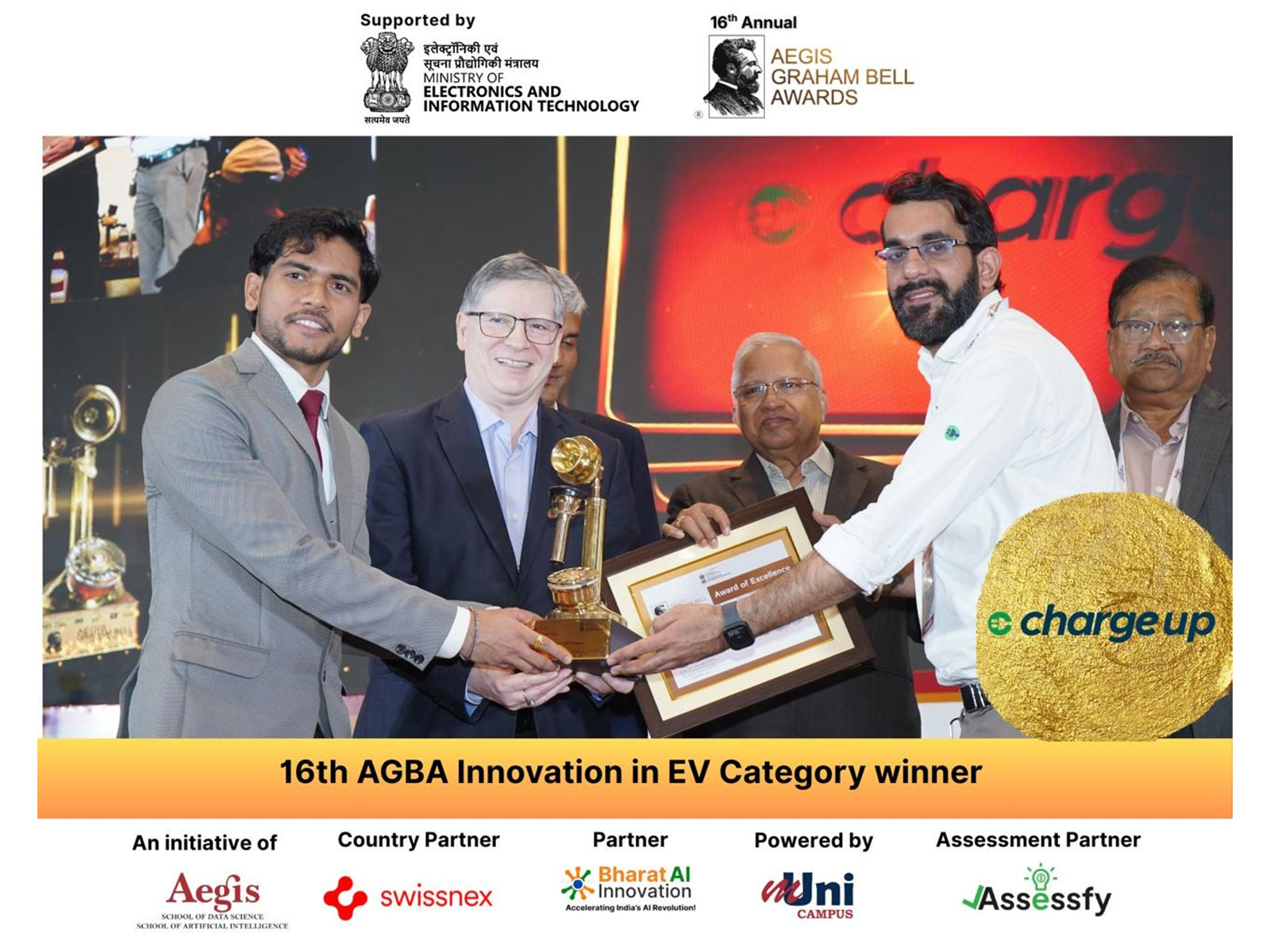 Chargeup Wins Prestigious Aegis Graham Bell Award for AI driven Innovation in EV Chargeup Wins Prestigious Aegis Graham Bell Award for AI driven Innovation in EV