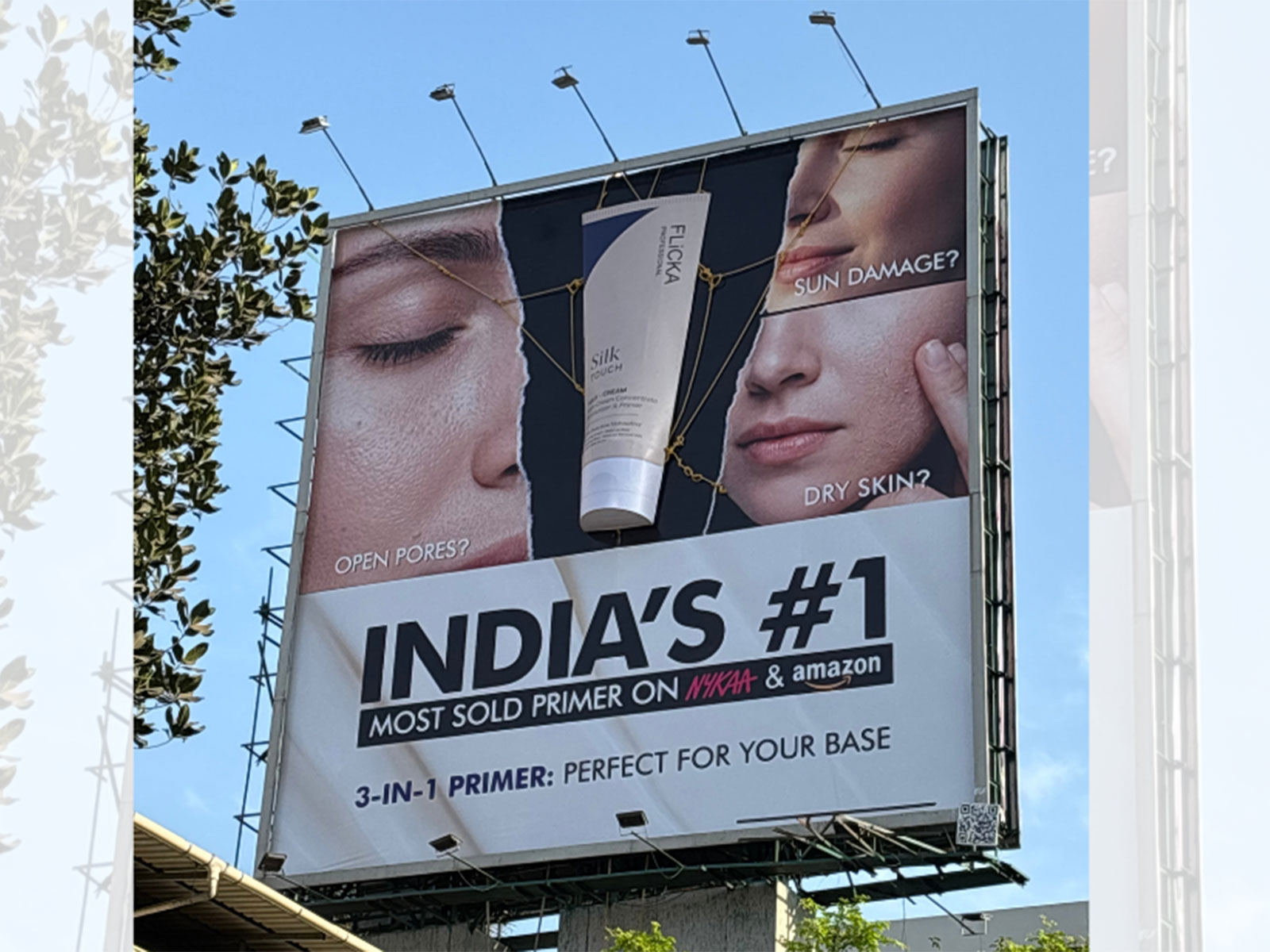 FLiCKA Cosmetics Shakes Up Marketing with India's First 20-Foot Primer Billboard FLiCKA Cosmetics Shakes Up Marketing with India's First 20-Foot Primer Billboard