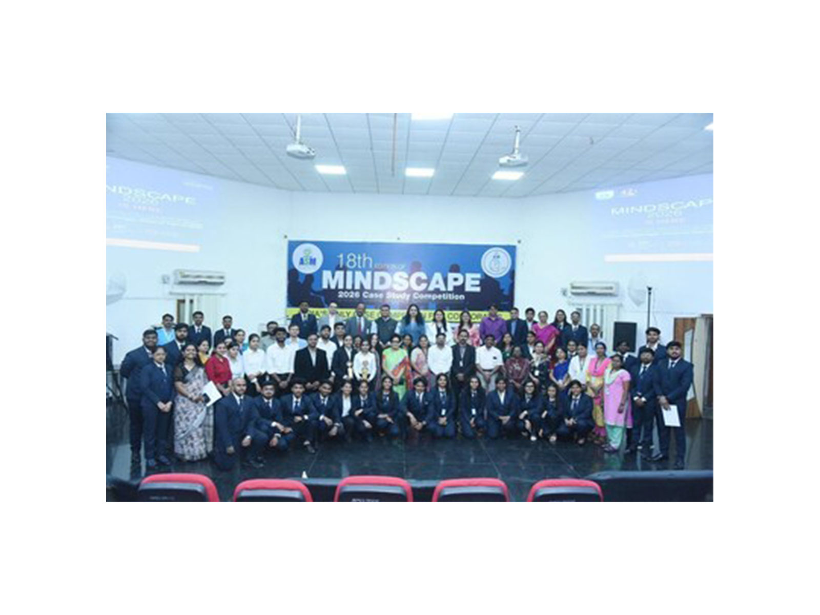 Dignitaries, jury members, industry participants, faculty, and students at MINDSCAPE 2026 — celebrating ASM's long-standing commitment to meaningful industry–academia collaboration Dignitaries, jury members, industry participants, faculty, and students at MINDSCAPE 2026 — celebrating ASM's long-standing commitment to meaningful industry–academia collaboration
