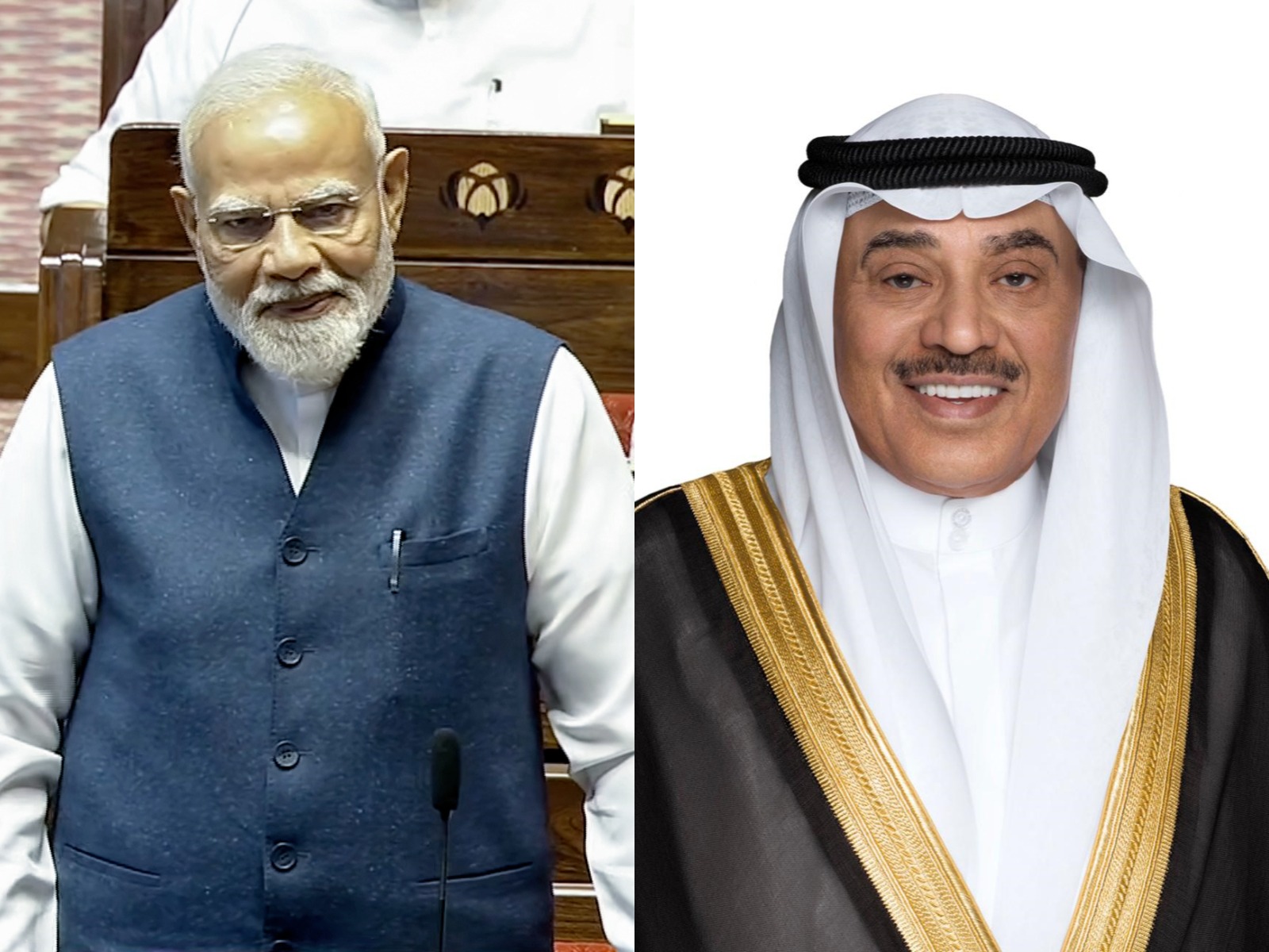  Prime Minister Narendra Modi and Sabah Al-Khaled Al-Hamad Al-Mubarak Al-Sabah, Crown Prince of Kuwait (Photo: ANI, Diwan of Crown Prince)