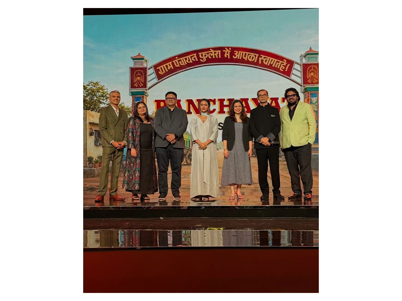 Panchayat team at Prime Video event (Photo/instagram/@primevideoin)