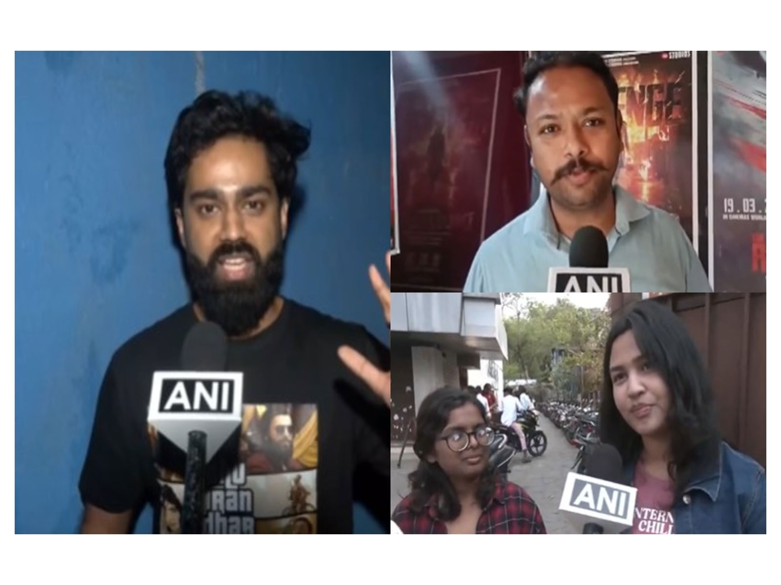 Movie-goers outside theatres (Photo/ANI)