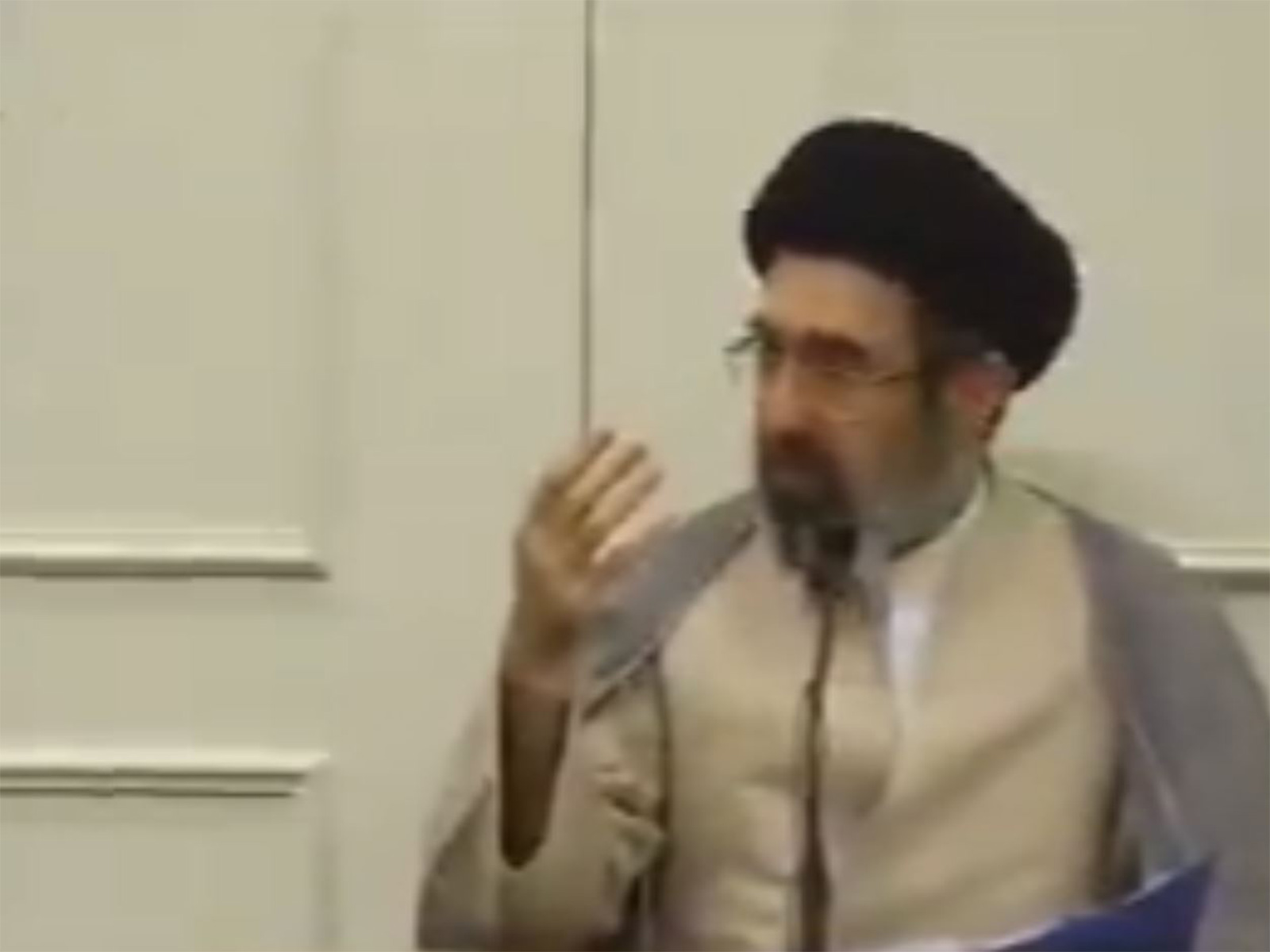 Screengrab of undated video of Mojtaba Khamenei released by IRIB (Photo: Courtesy IRIB)