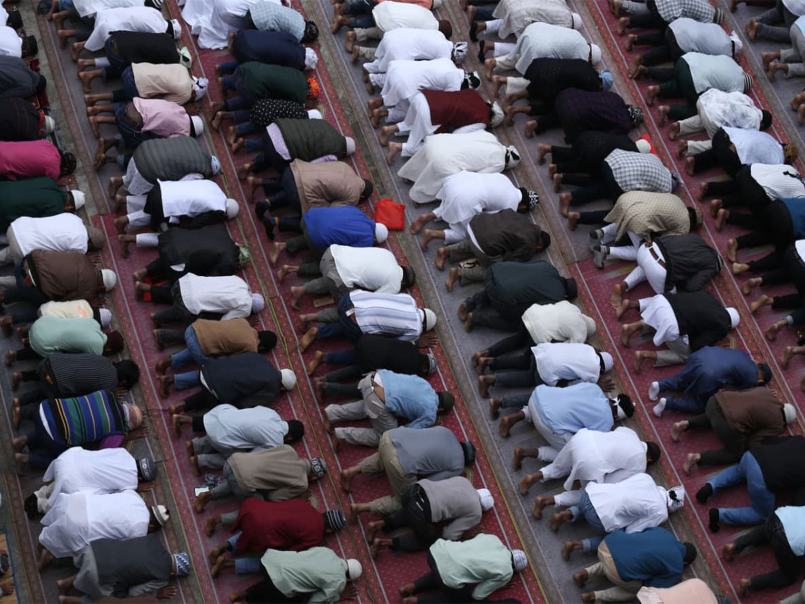 People offering prayers in Nepal on Eid (Photo/ ANI)