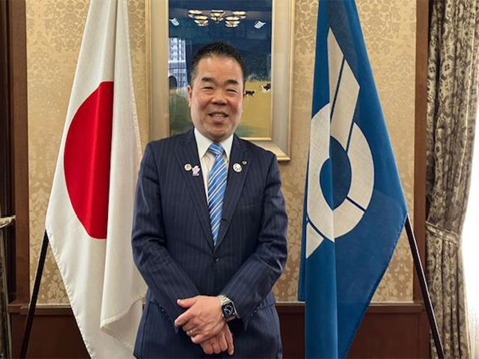 Shiga pref. Governor Taizo Mikazuki (Photo/ANI) Shiga pref. Governor Taizo Mikazuki (Photo/ANI)