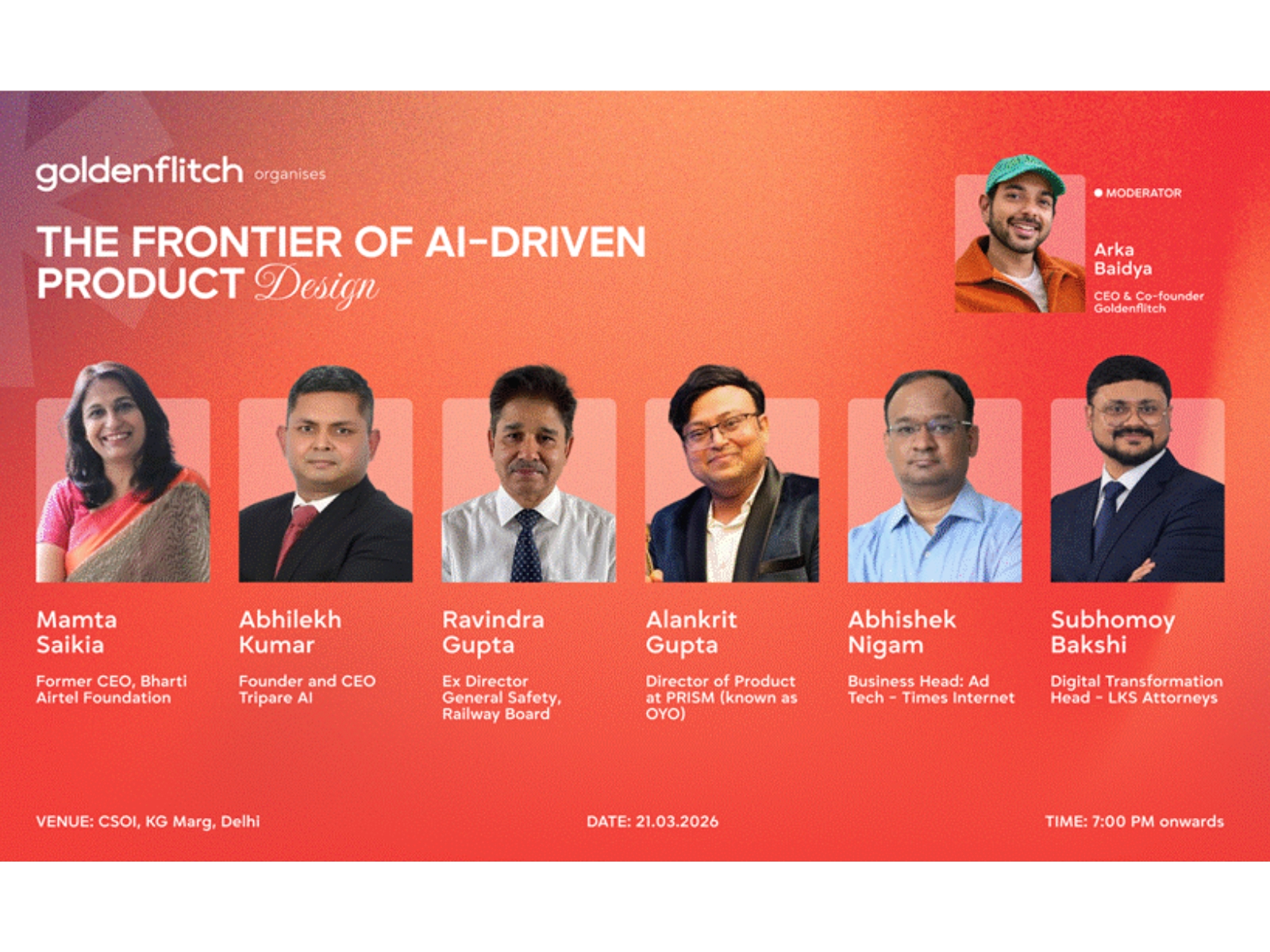 A high-intent New Delhi gathering marks five years of Goldenflitch and signals the next chapter in AI-native product, design, and innovation leadership.