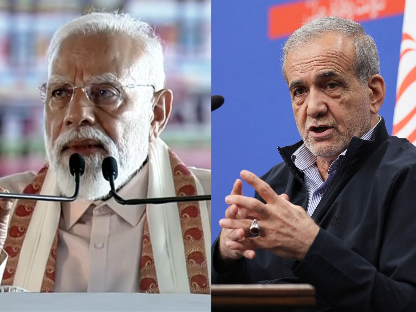 Prime Minister Narendra Modi and Iranian President Masoud Pezeshkian (File Photo/Youtube/Narendra Modi,Reuters)