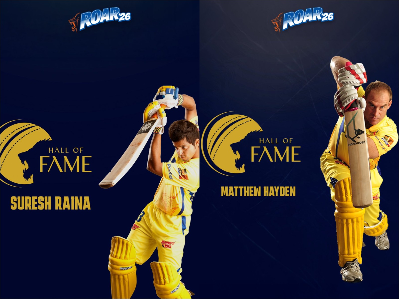Raina, Hayden becomes 1st inductees in CSK's Hall of Fame. (Photo:X/@ChennaiIPL) Raina, Hayden becomes 1st inductees in CSK's Hall of Fame. (Photo:X/@ChennaiIPL)