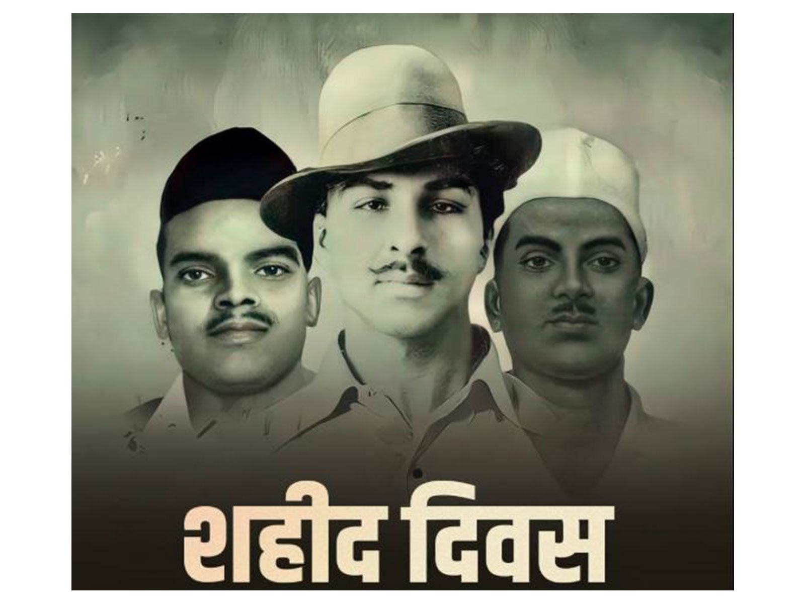 Freedom fighters Bhagat Singh, Shivaram Rajguru and Sukhdev Thapar (Photo: x/@RahulGandhi)