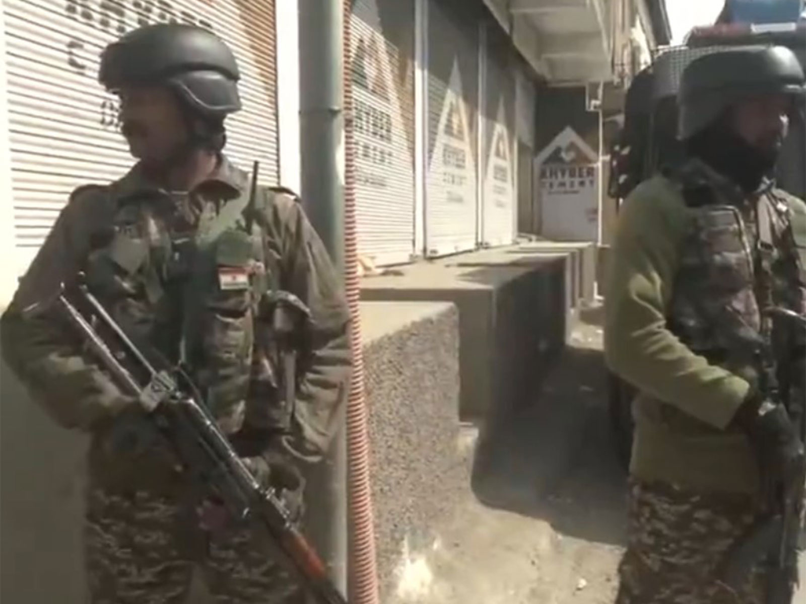 Visual from Nowgam amid ongoing NIA raids (Photo/ANI)