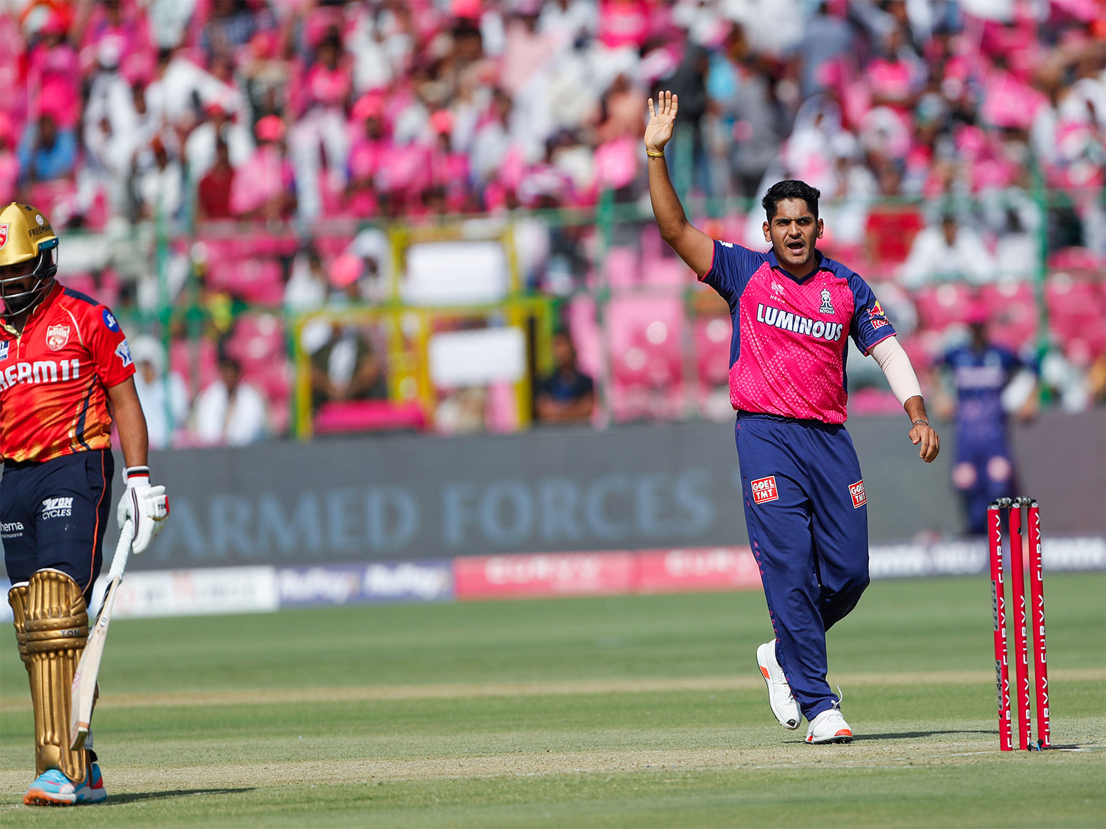 Rajasthan Royals' Tushar Deshpande. (Photo/ANI)