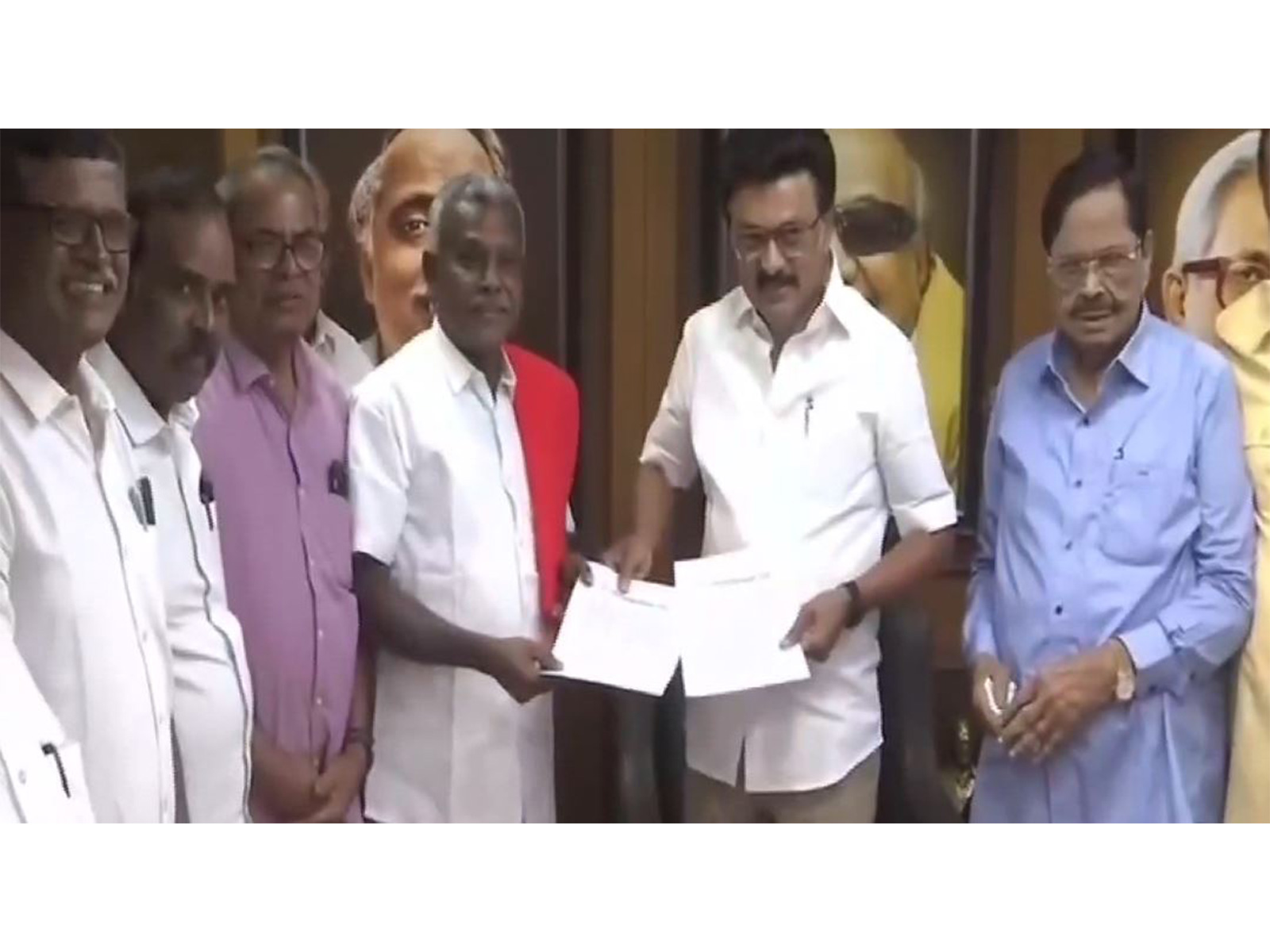 Tamil Nadu CM MK Stalin and CPI(M) state committee secretary P Shanmugam (Photo/DMK)