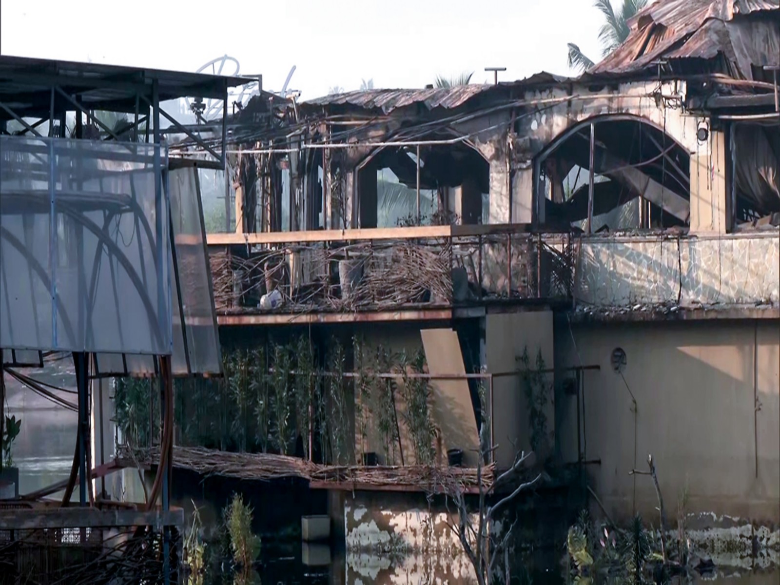 Charred remains of the Birch by Romeo Lane restaurant after fire (FilePhoto/ANI)