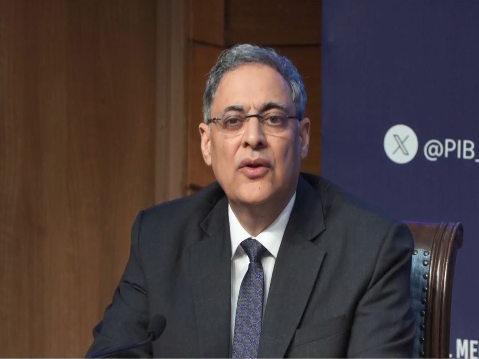 Aseem R. Mahajan, Joint Secretary (Gulf) at the Ministry of External Affairs, addresses an interministerial briefing on evacuation efforts of Indian nationals from West Asia amid ongoing regional disruptions. (Photo/ANI) Aseem R. Mahajan, Joint Secretary (Gulf) at the Ministry of External Affairs, addresses an interministerial briefing on evacuation efforts of Indian nationals from West Asia amid ongoing regional disruptions. (Photo/ANI)