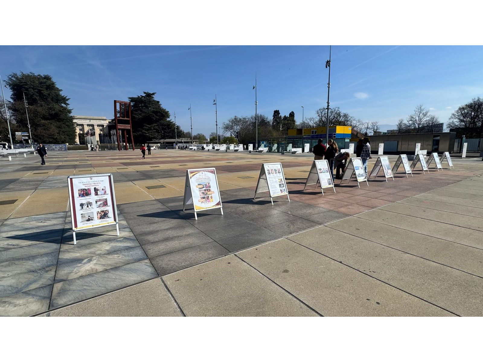 Photo exhibition “The Desert Daughters of India” displayed at the Broken Chair Monument in Geneva (Photo/ANI) 