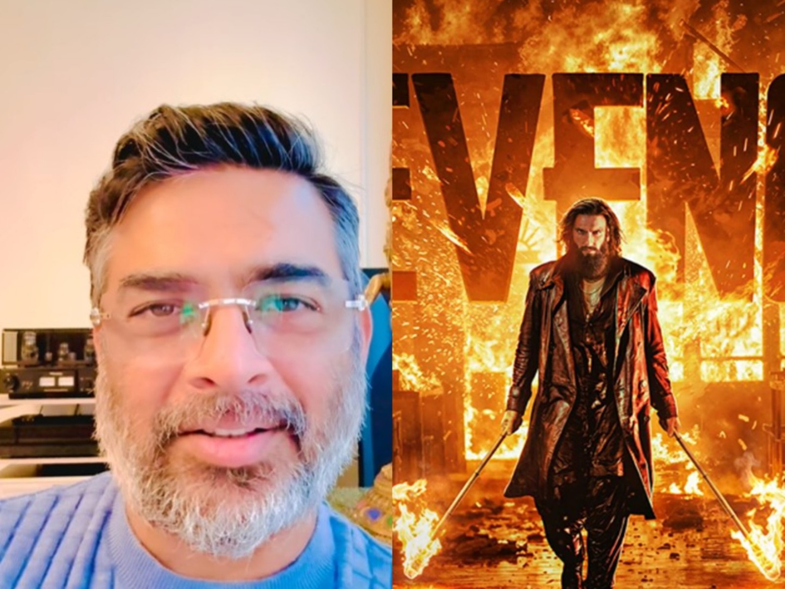 R Madhavan,'Dhurandhar: The Revenge' poster (Photo/Instagram/@actormaddy, @officialjiostudios)