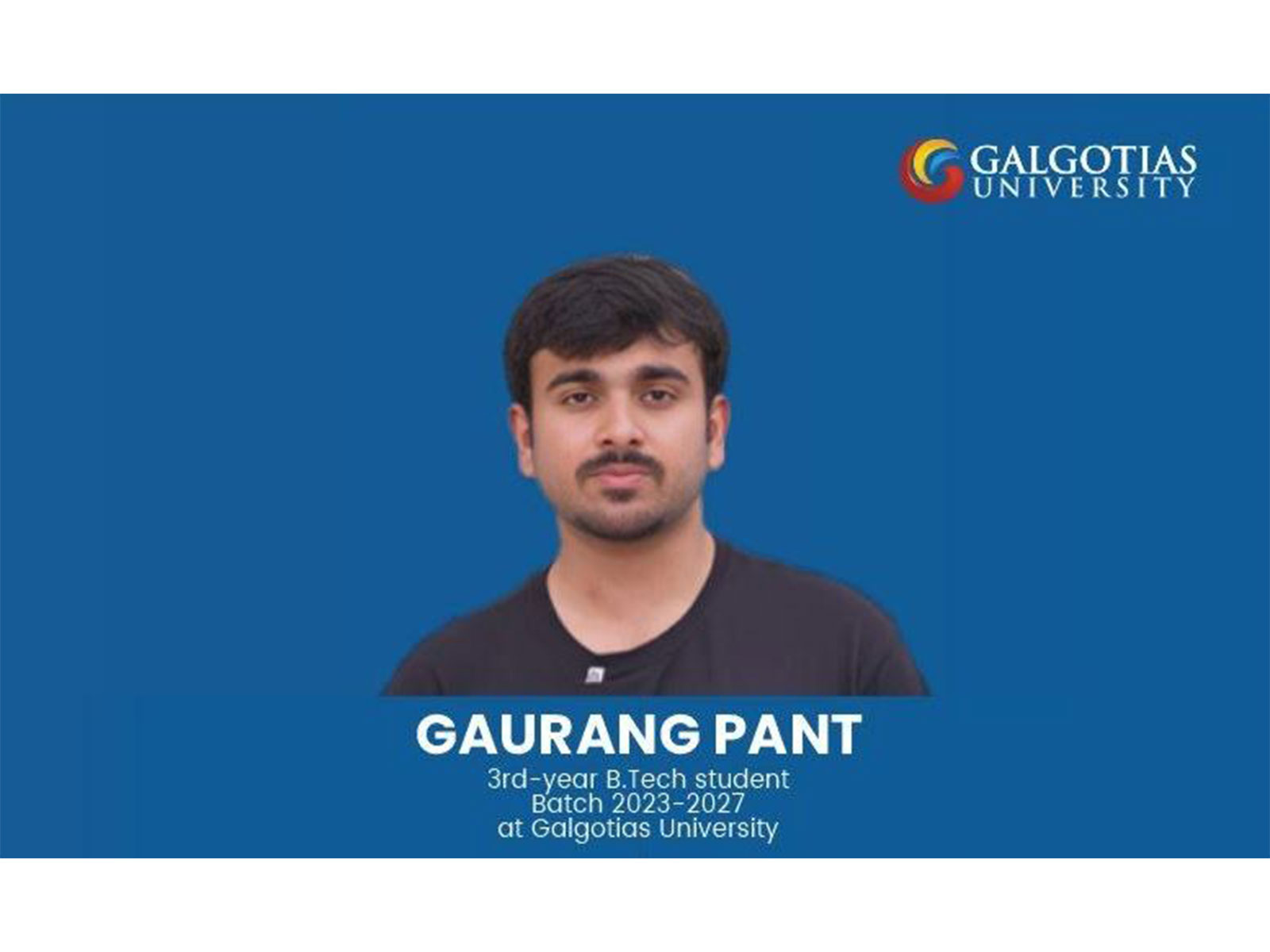 Gaurang Pant of Galgotias University receives Richard E. Merwin Student Scholarship Gaurang Pant of Galgotias University receives Richard E. Merwin Student Scholarship