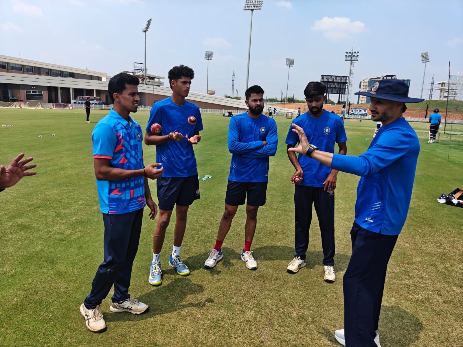 Harbhajan Singh leads intensive training camp for spinners. (Photo:X@BCCI)