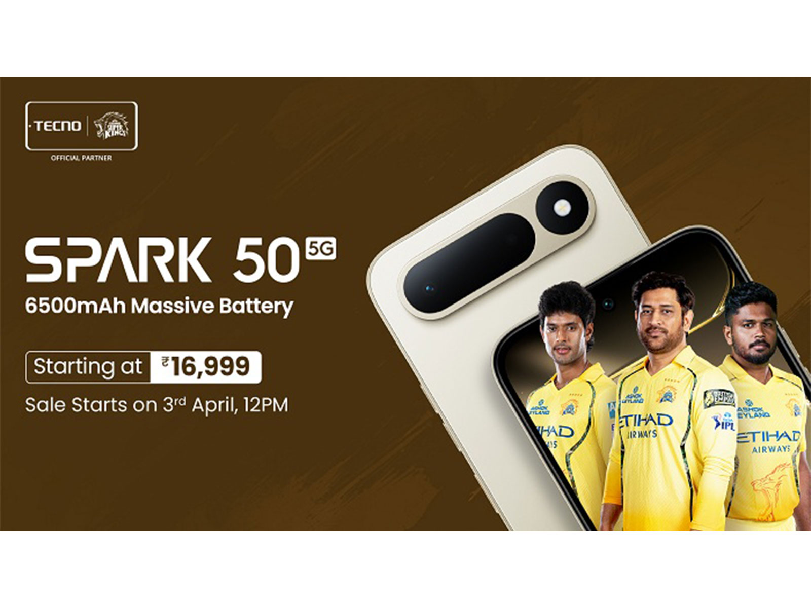 TECNO Mobile India unveils the SPARK 50 5G featuring a 6500mAh battery, military-grade durability, and AI-led features, designed for everyday reliability and performance TECNO Mobile India unveils the SPARK 50 5G featuring a 6500mAh battery, military-grade durability, and AI-led features, designed for everyday reliability and performance