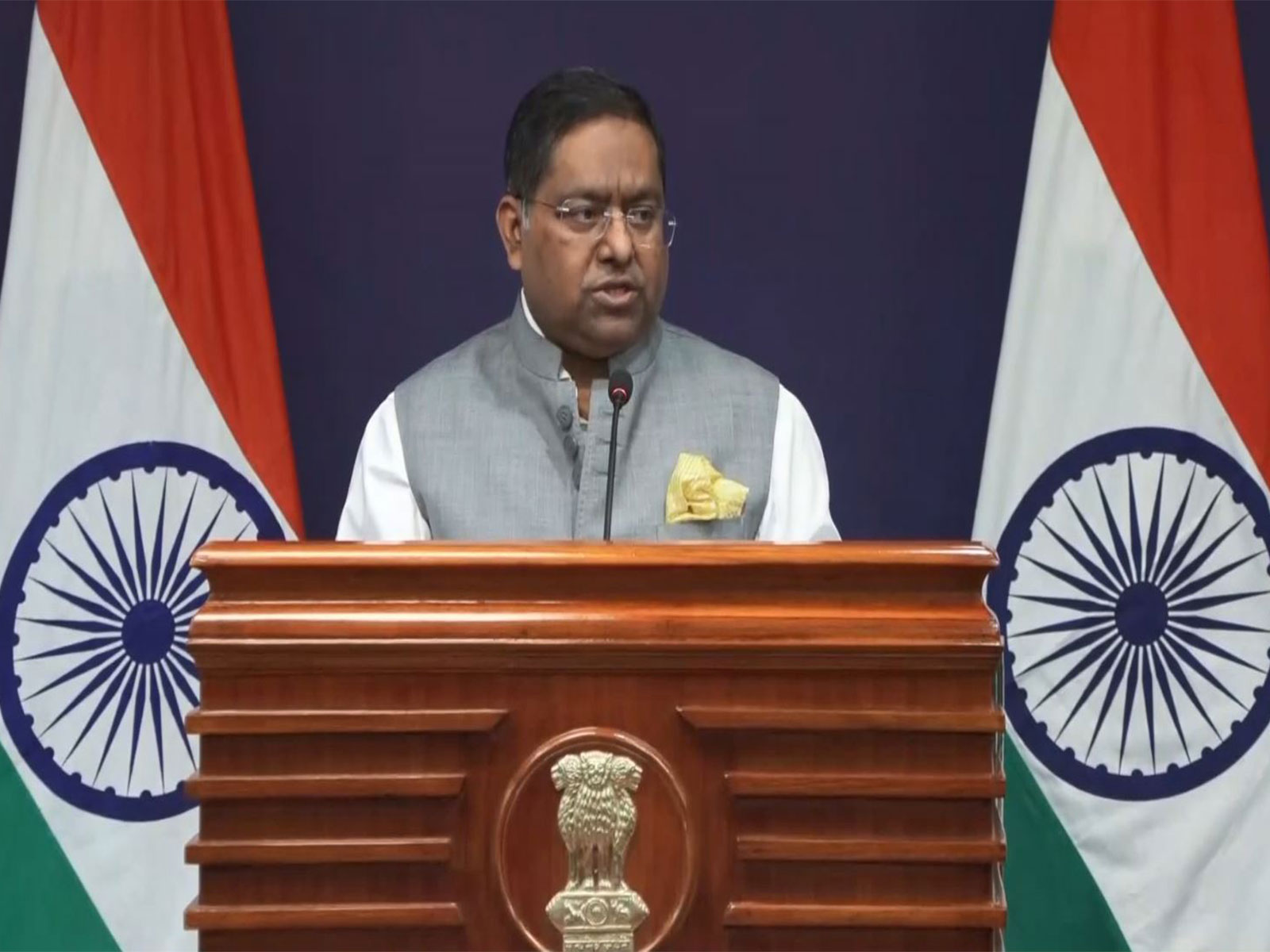 Ministry of External Affairs (MEA) spokesperson, Randhir Jaiswal (Photo/YouTube/MEAIndia) Ministry of External Affairs (MEA) spokesperson, Randhir Jaiswal (Photo/YouTube/MEAIndia)