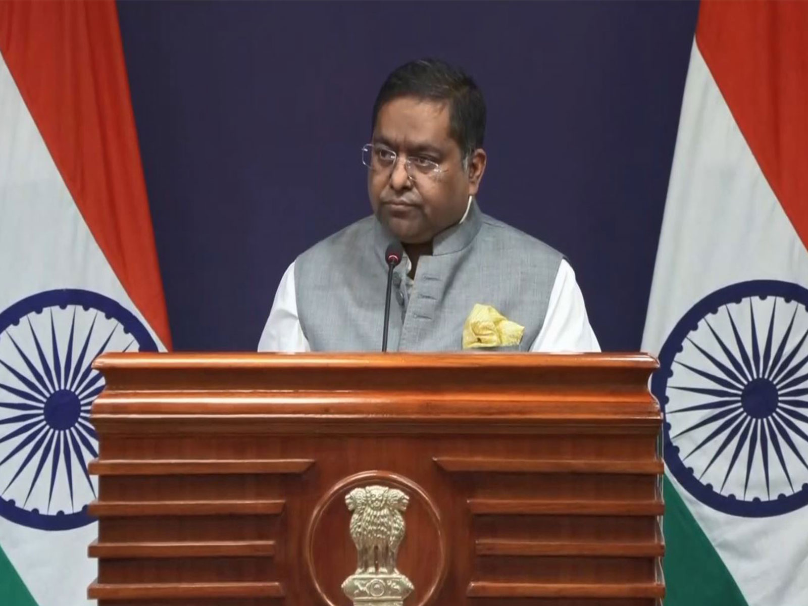 Ministry of External Affairs (MEA) spokesperson, Randhir Jaiswal (Photo/YouTube/MEAIndia) Ministry of External Affairs (MEA) spokesperson, Randhir Jaiswal (Photo/YouTube/MEAIndia)
