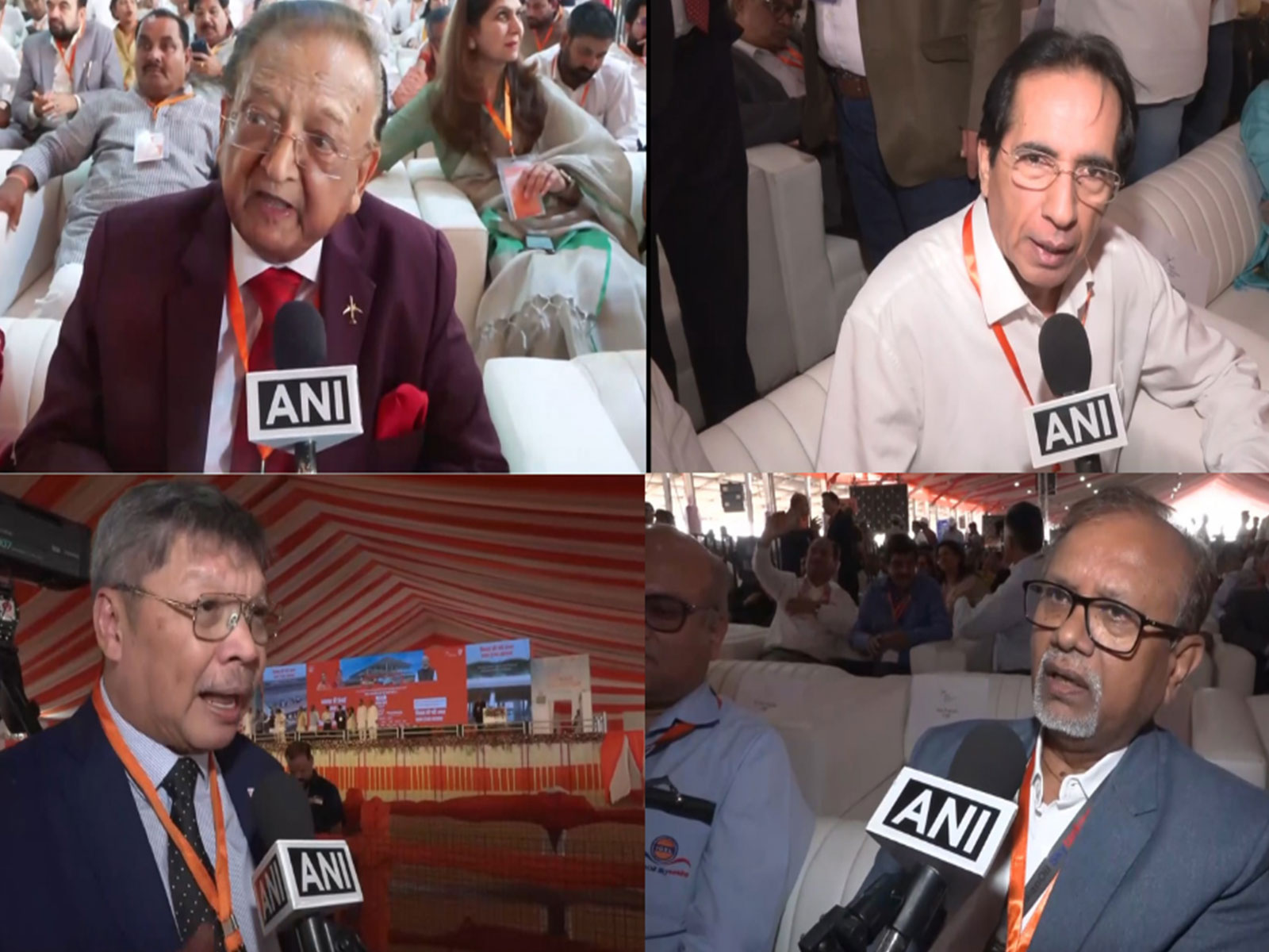 Industry leaders at Jewar Airport inauguration (Photo/ANI) Industry leaders at Jewar Airport inauguration (Photo/ANI)