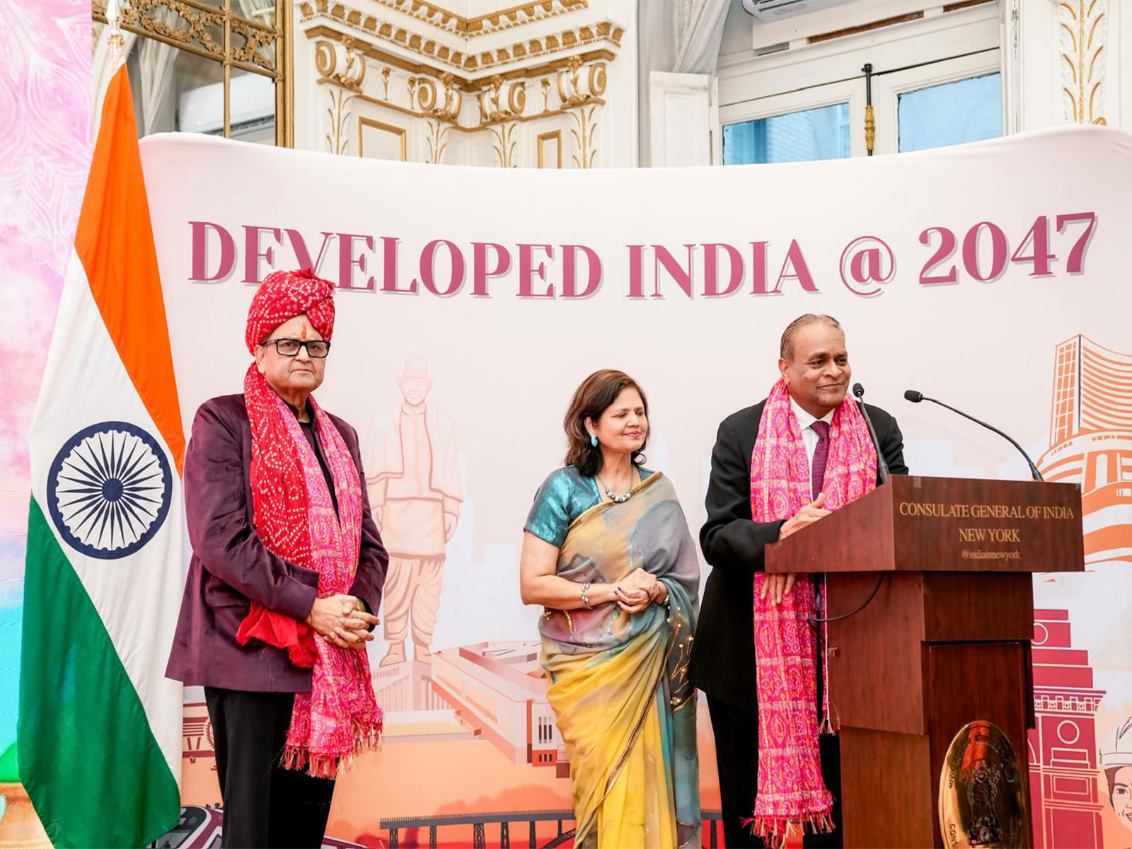 Rajasthani Diaspora pledges $5 million for Indo-US Friendship Centre at New York celebration (Photo/ANI)
