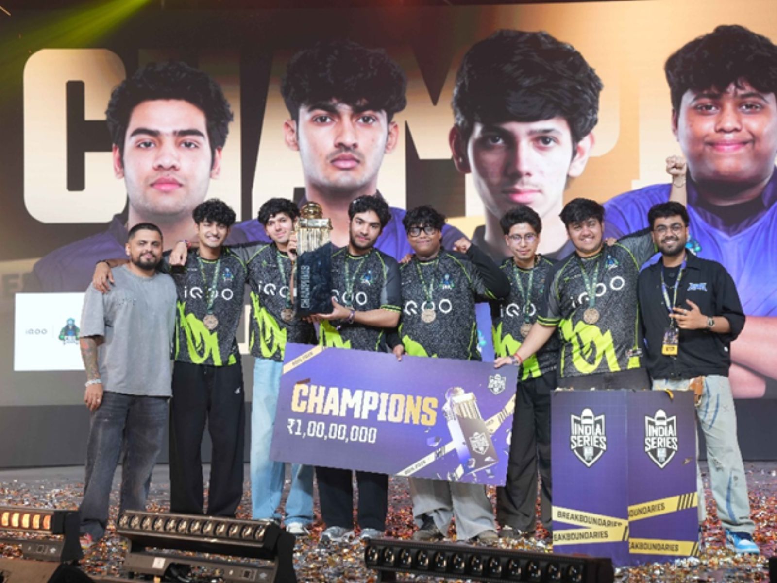 iQOO SOUL celebrate their BGIS 2026 victory at the Grand Finals in Chennai iQOO SOUL celebrate their BGIS 2026 victory at the Grand Finals in Chennai